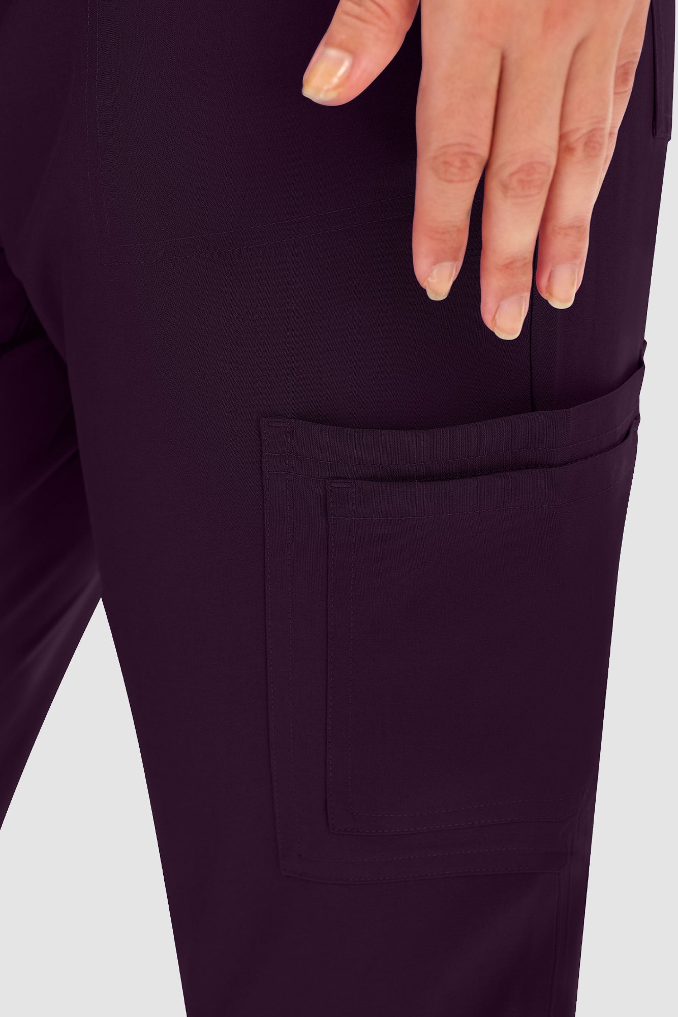 COZYFIT Scrubs for Women - V Neck Top and Bootcut Cargo Straight Pants with 12 Pockets