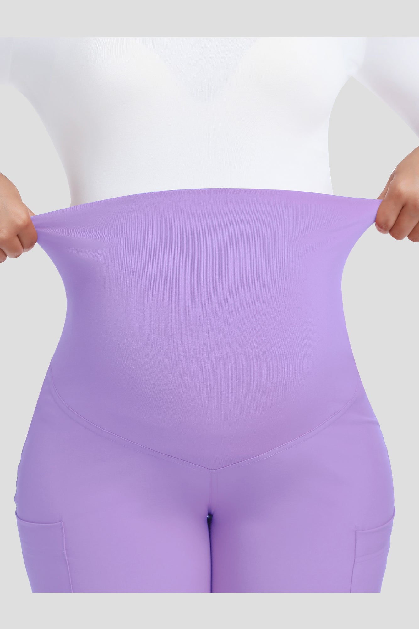 COZYFIT Maternity Scrub Pants - Pregnancy Jogger Pants for Women Workwear with Stretch Belly Panel, 4 Pockets