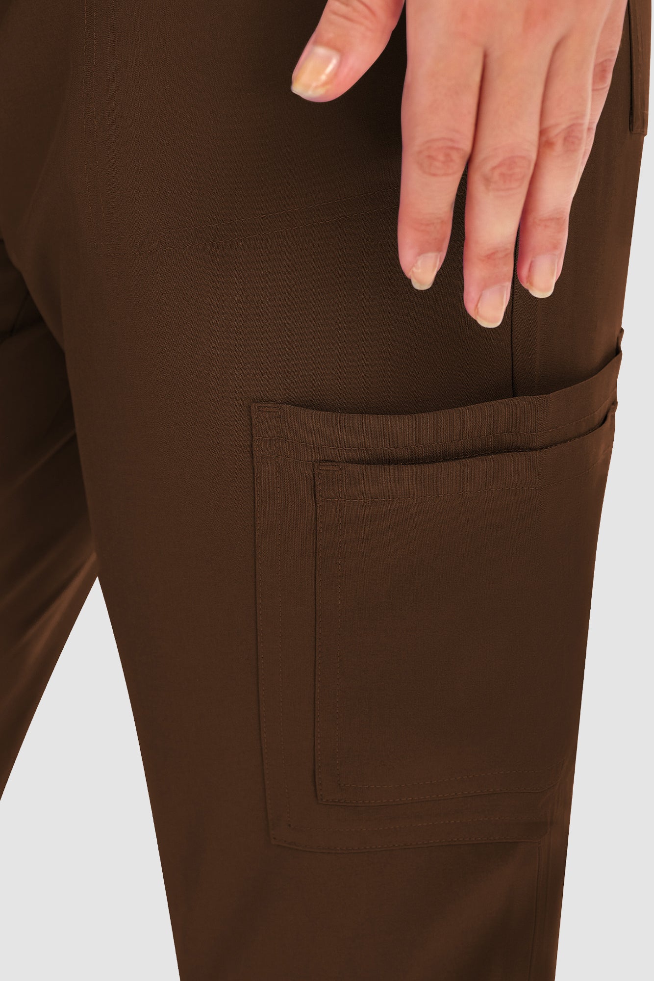 COZYFIT Scrubs for Women - V Neck Top and Bootcut Cargo Straight Pants with 12 Pockets