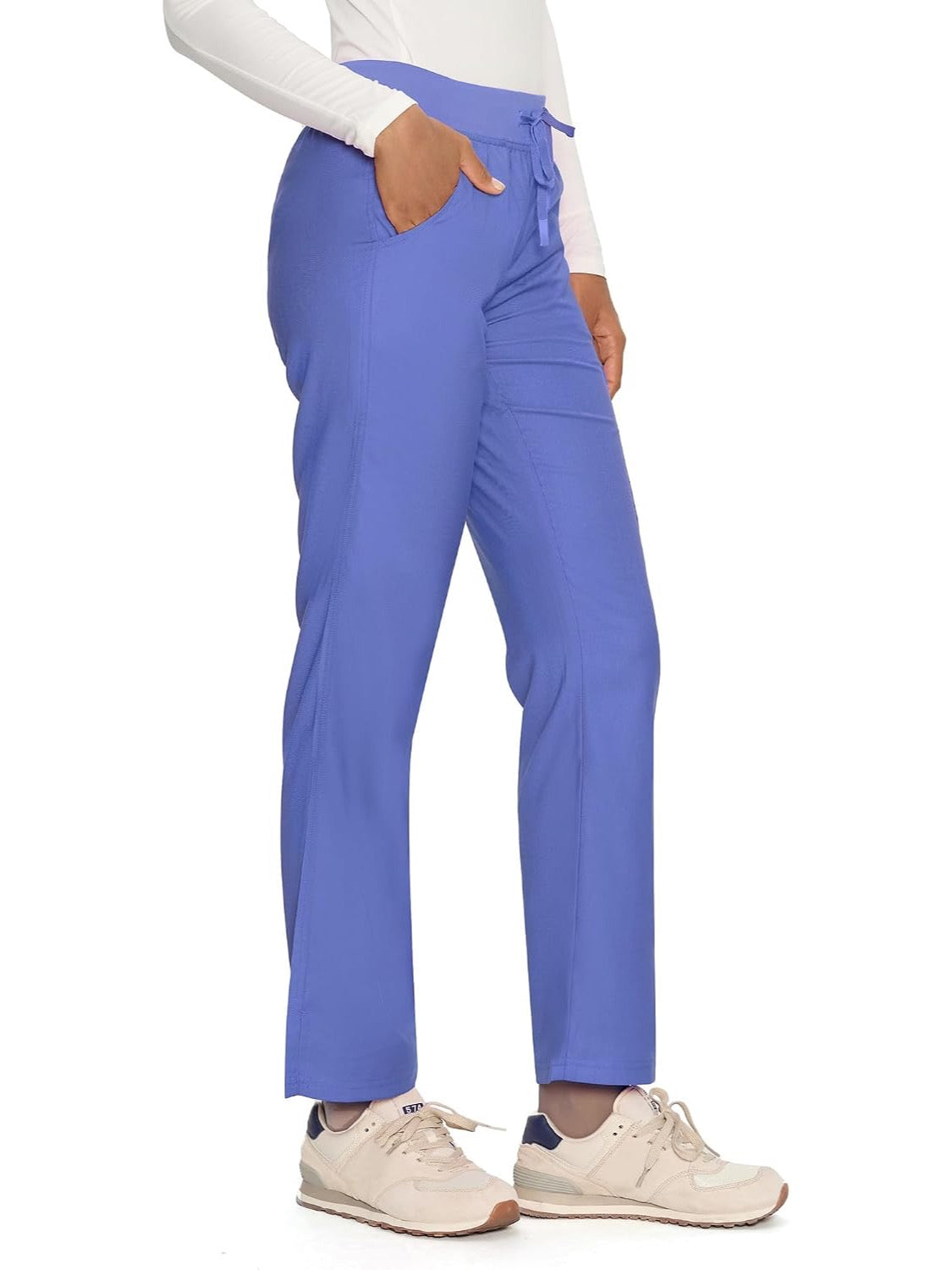 COZYFIT women's ceil blue straight-leg cargo scrub pants - image 2