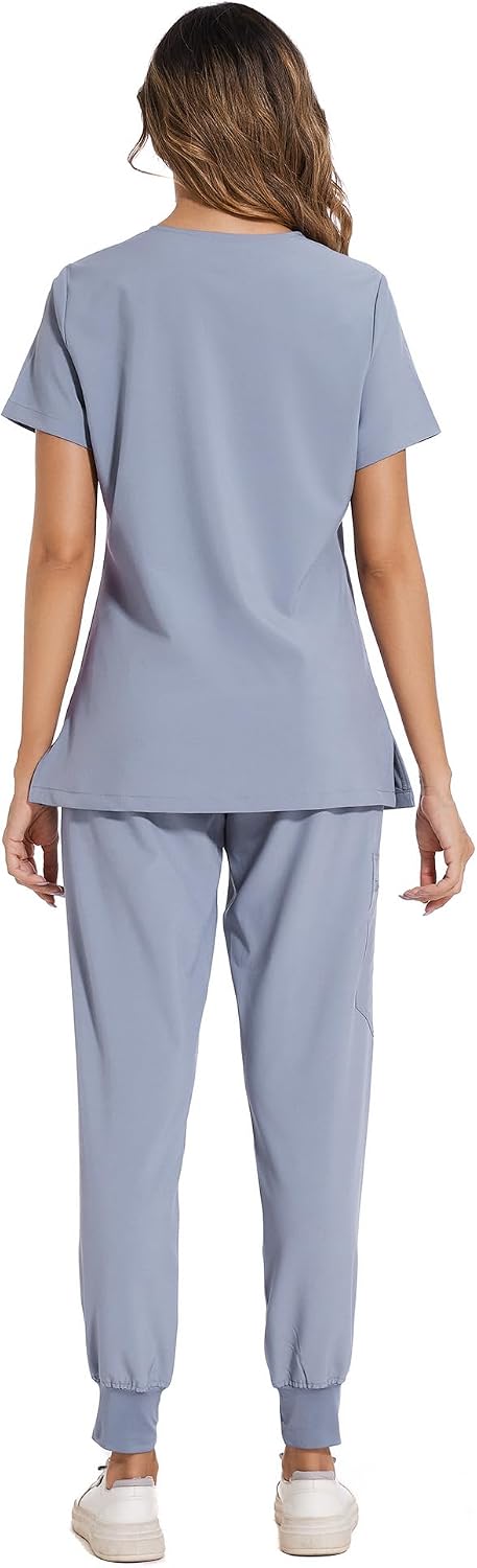 Luna Scrub Set — Light Grey — 2