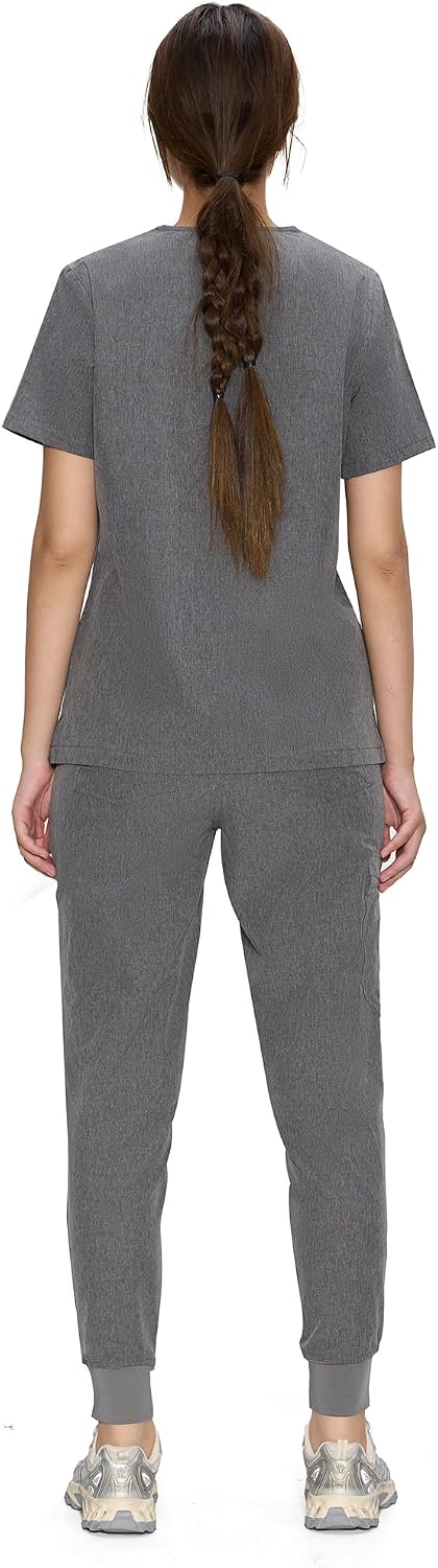 Luna Scrub Set — Heather Grey — 2