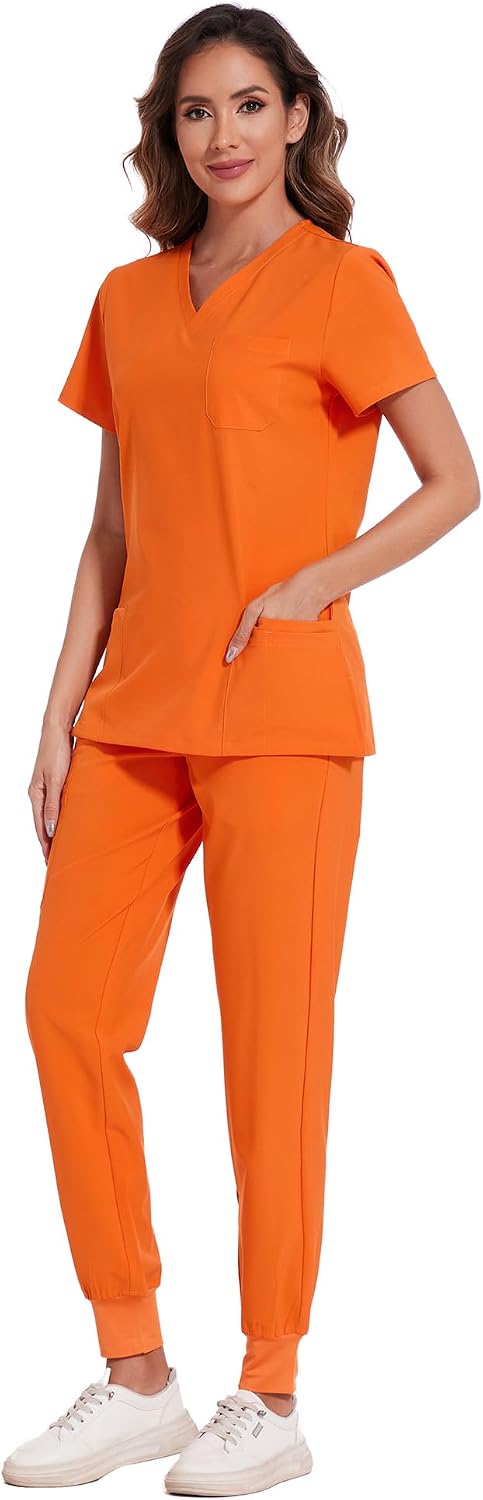 Luna Scrub Set — Orange — 3