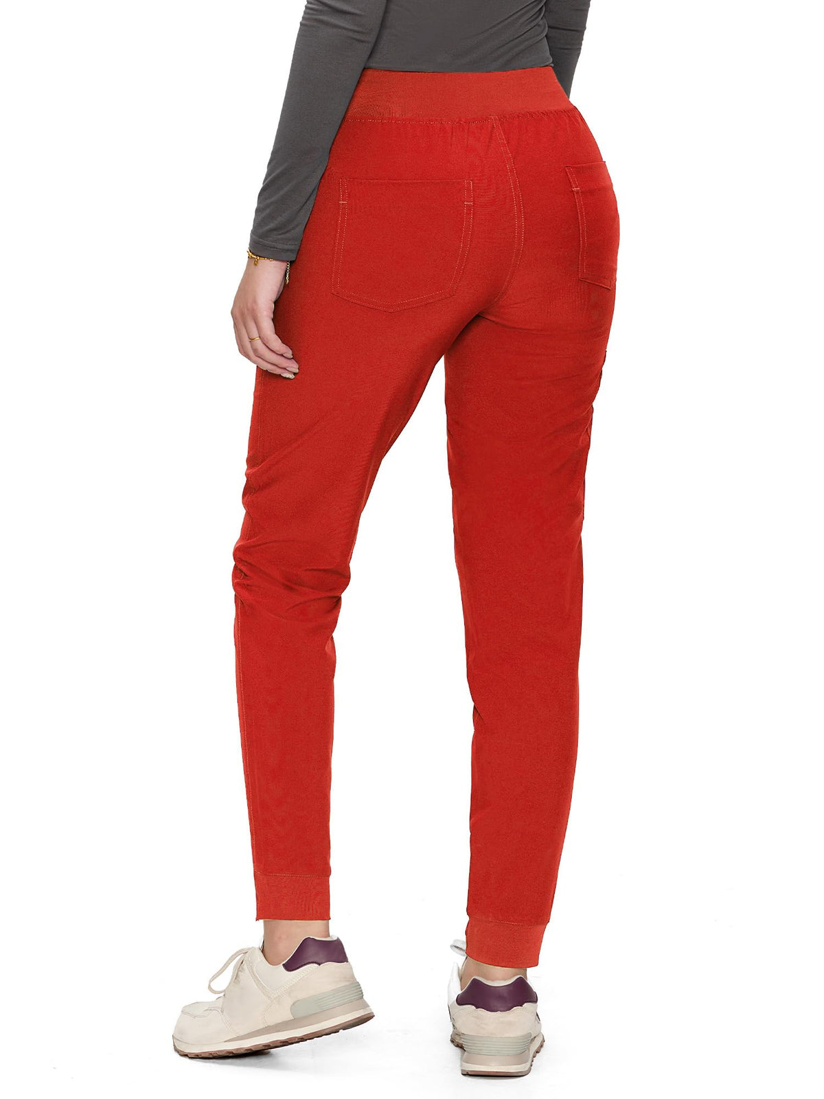 Aurora Jogger Scrub Pants — Red — 3
