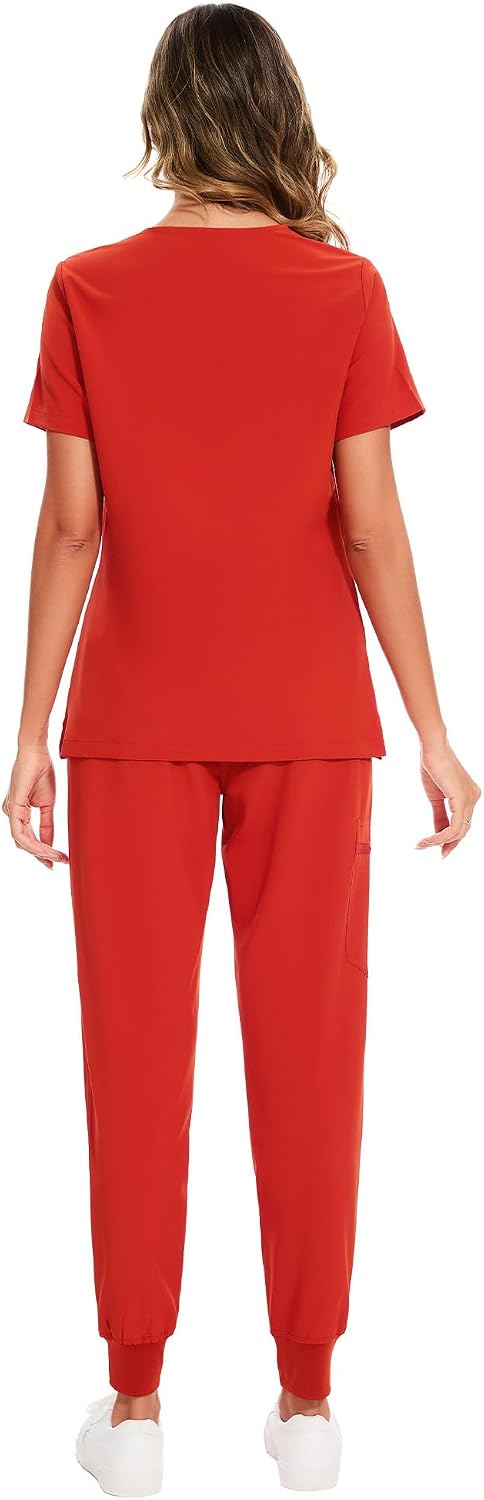 Luna Scrub Set — Red — 2