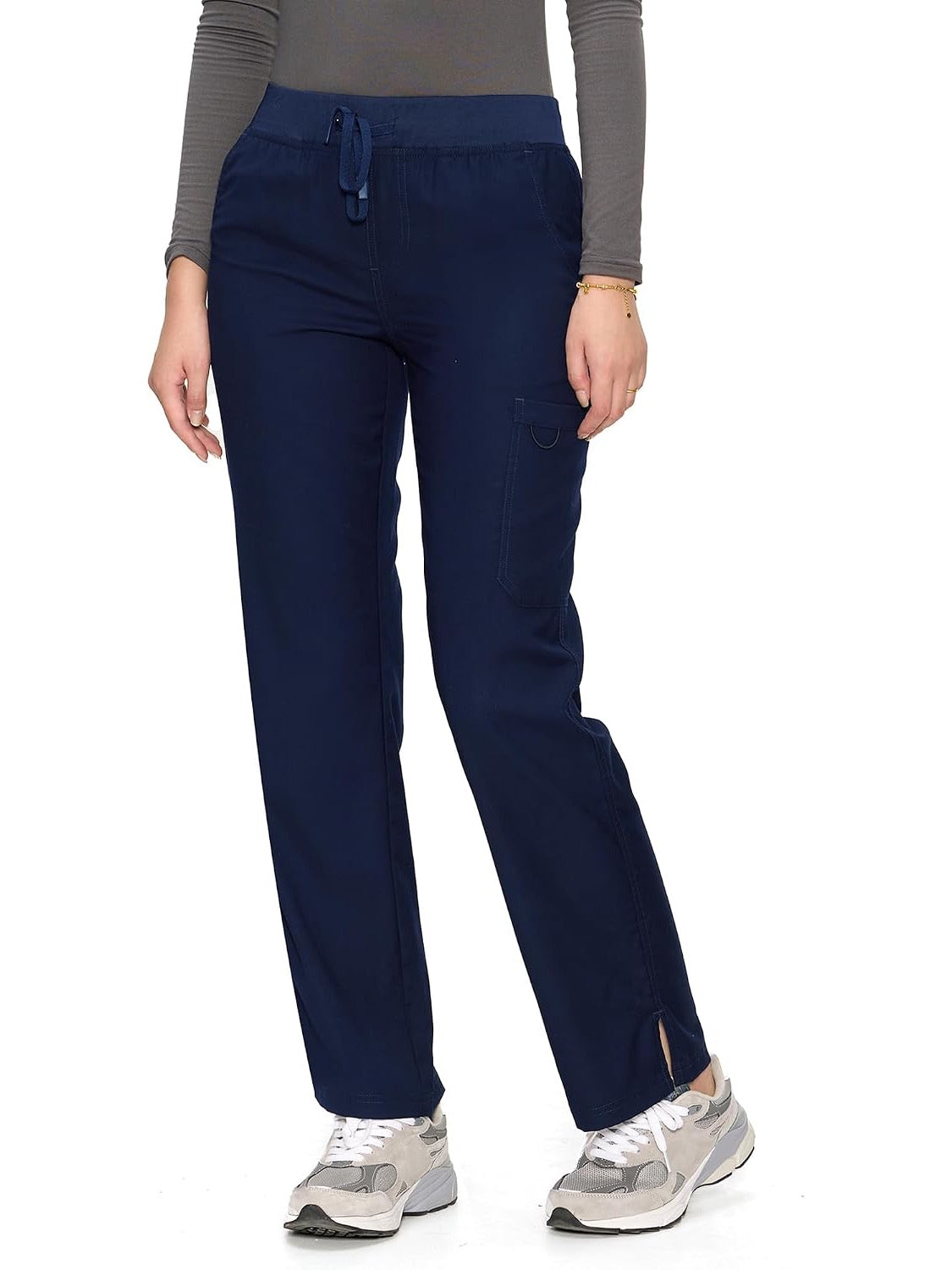 COZYFIT women's navy blue straight-leg cargo scrub pants - image 2