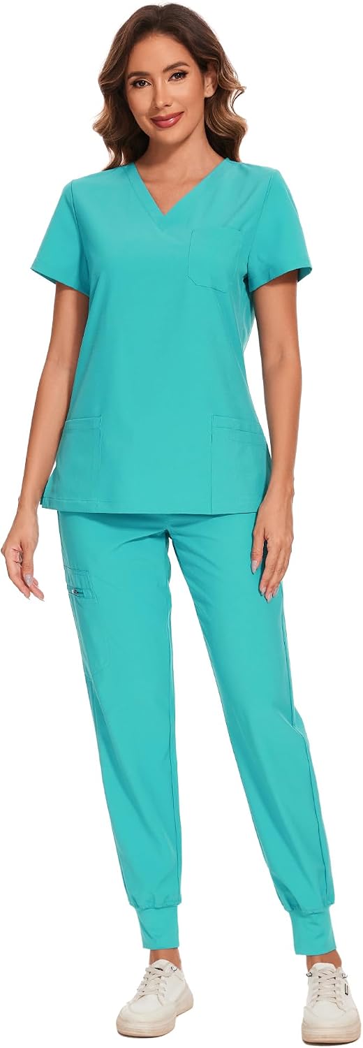 Luna Scrub Set — Teal — 1