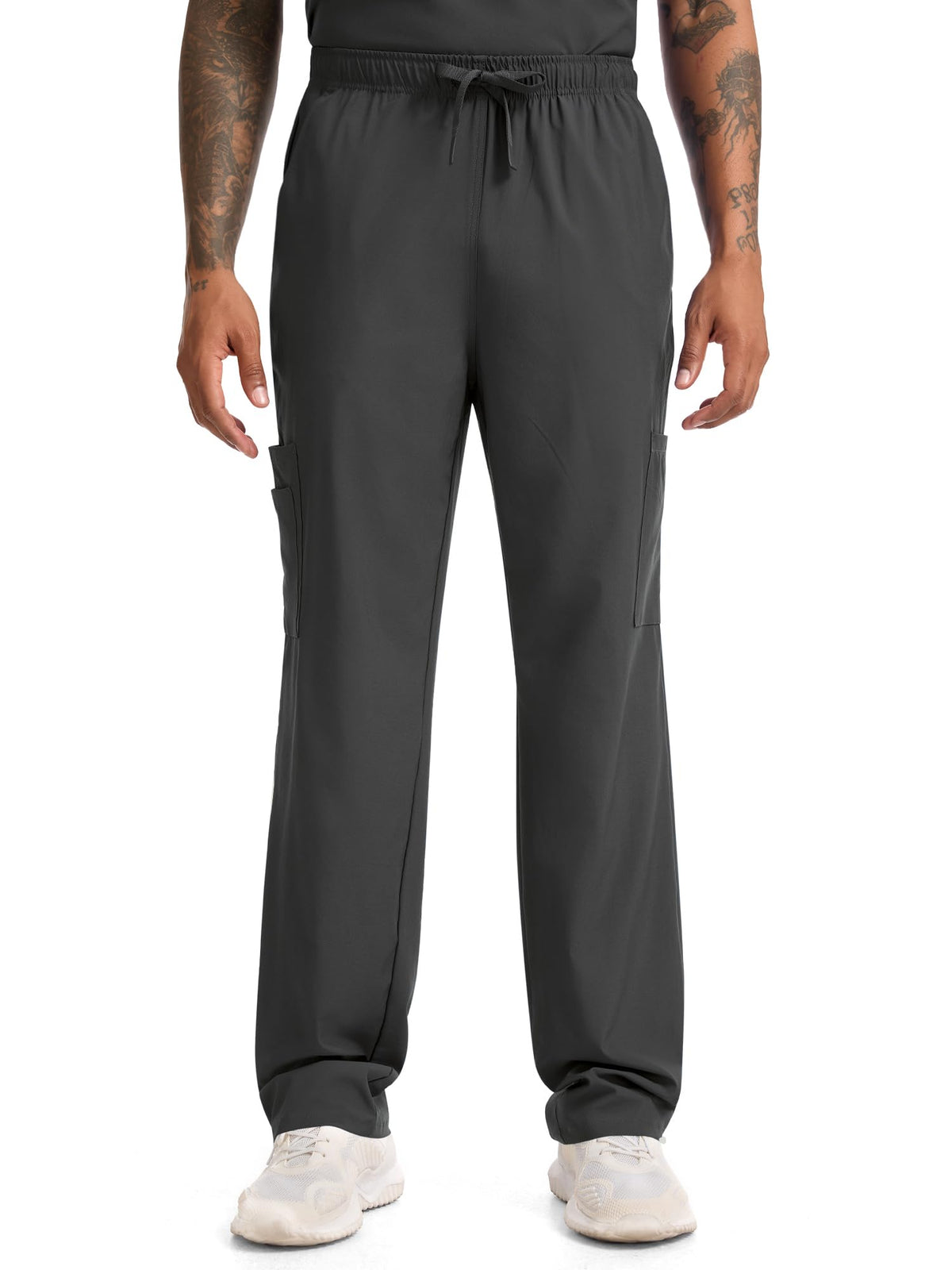 CST11P11 Men's Straight-Leg Scrub Pants — Dark Grey — 1