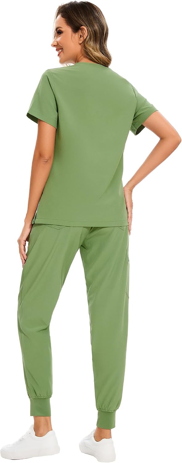 Luna Scrub Set — Beanstalk Green — 2