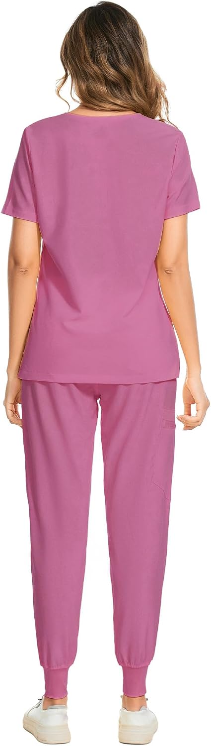 Luna Scrub Set — Raspberry — 2