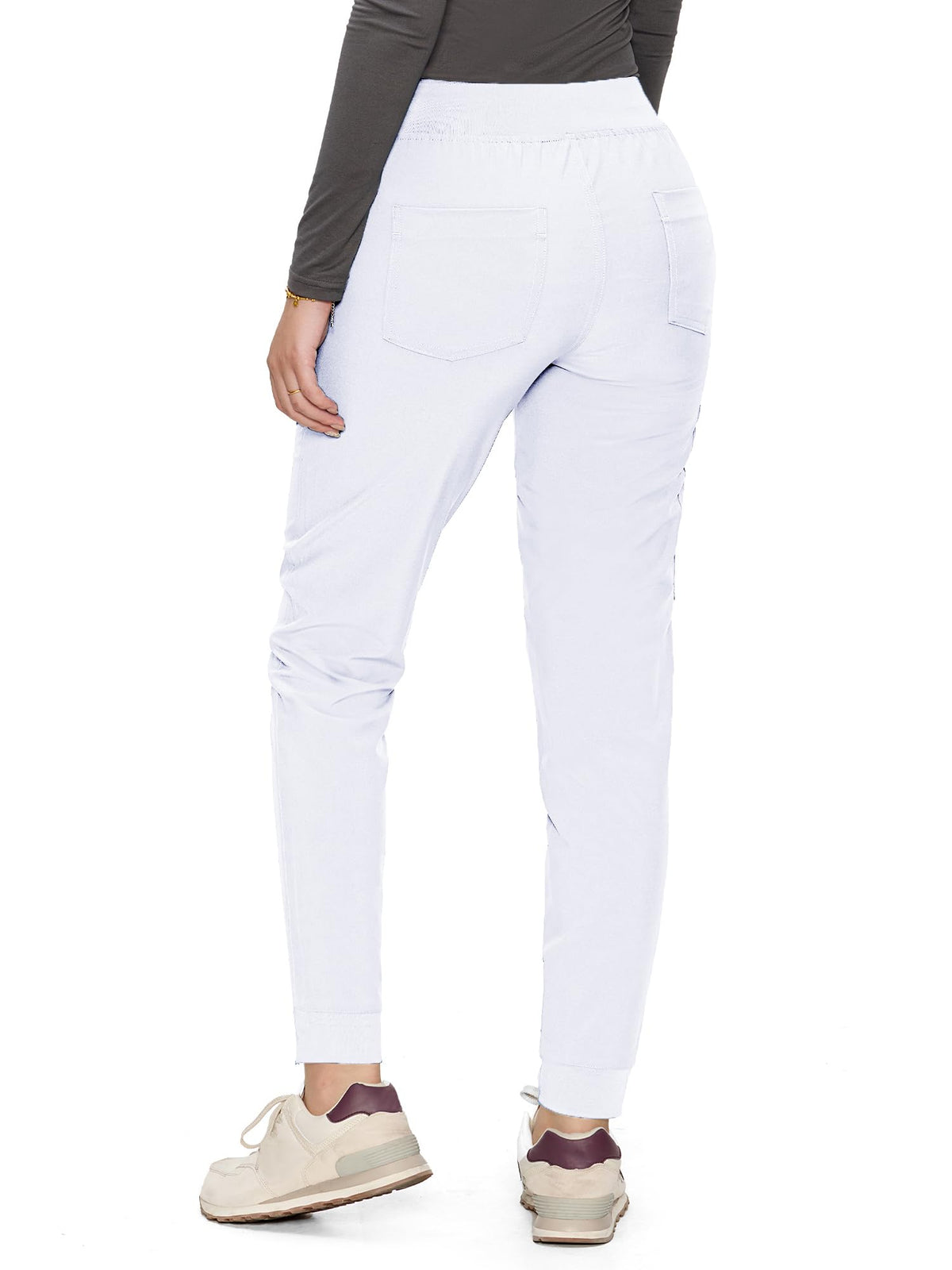 Aurora Jogger Scrub Pants — White — 3