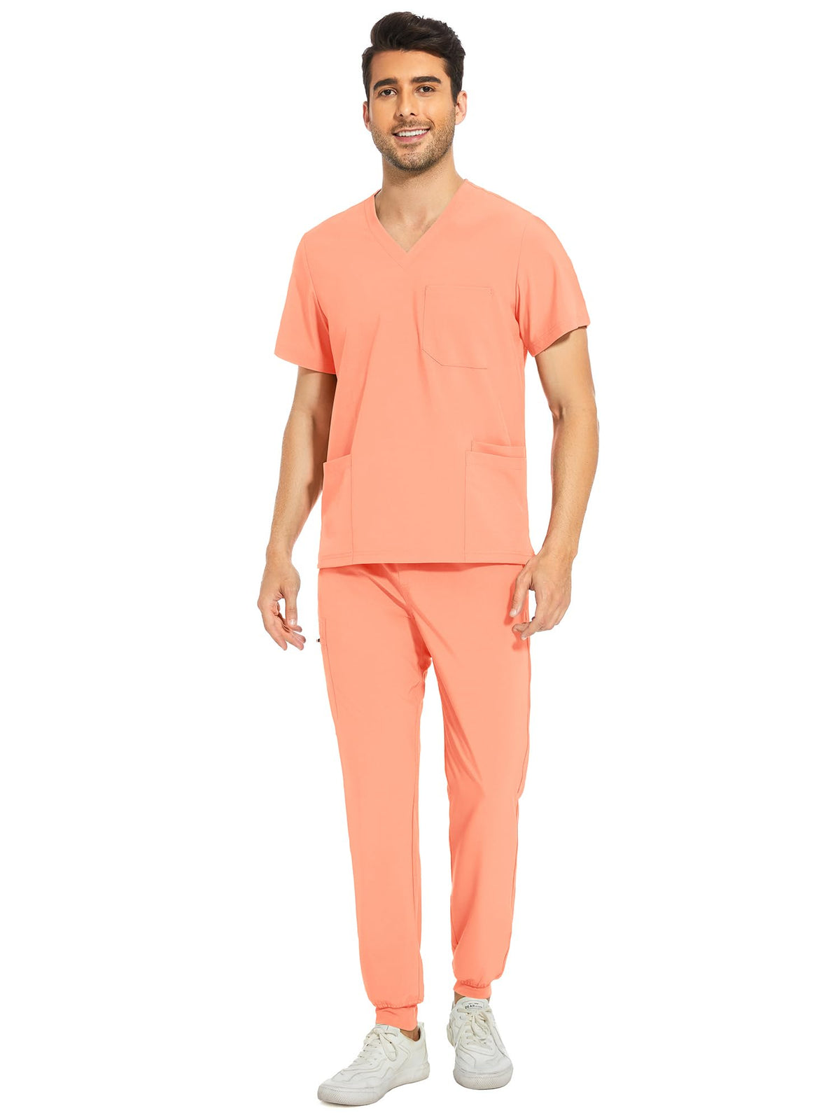 Lunar Scrub Set — Coral Red — 1