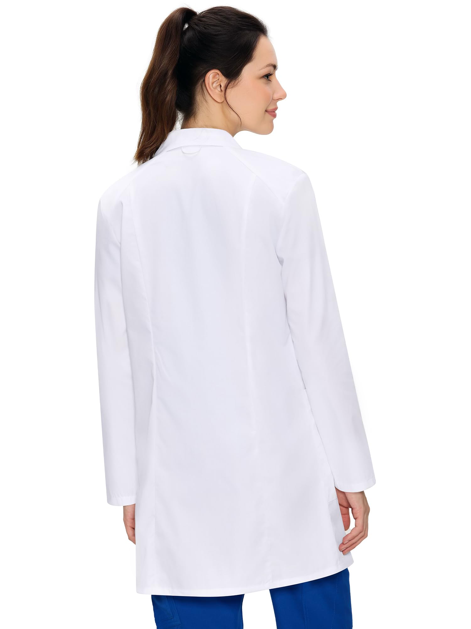 Bree Lab Coat, White, Back View