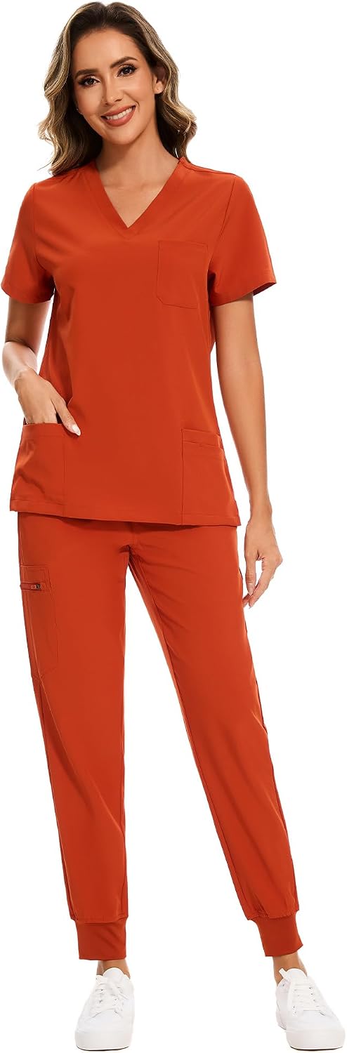 Luna Scrub Set — Red Tea — 1