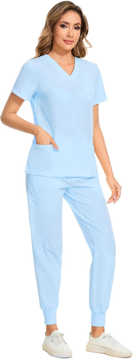 Luna Scrub Set — Sky Blue — 3