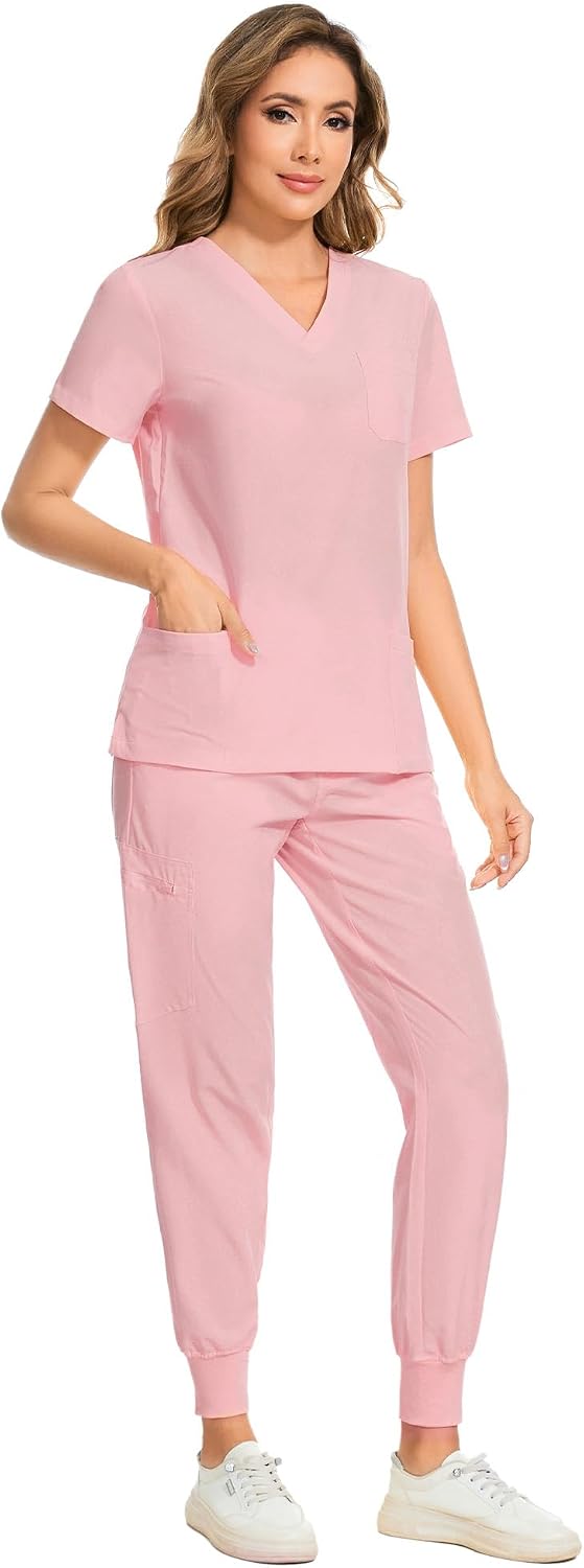 Luna Scrub Set — Pink Rose — 3