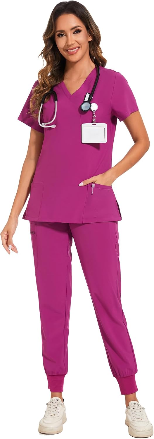 Luna Scrub Set — Azalea Pink — 1