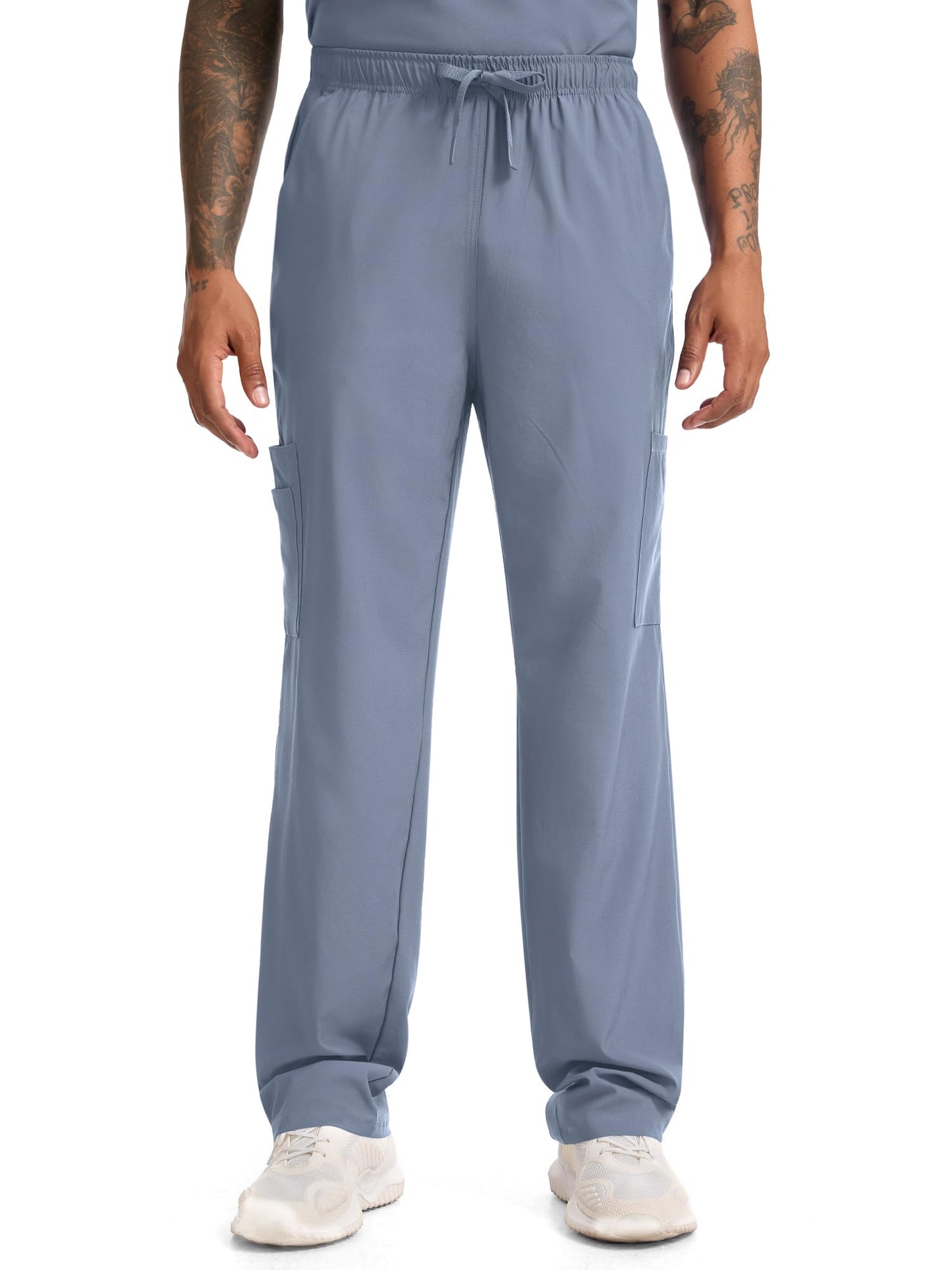 CST11P11 Men's Straight-Leg Scrub Pants — Rock Grey — 1