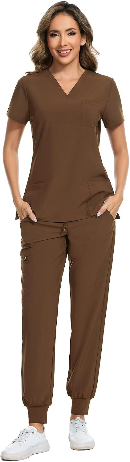 Luna Scrub Set — Brown — 1