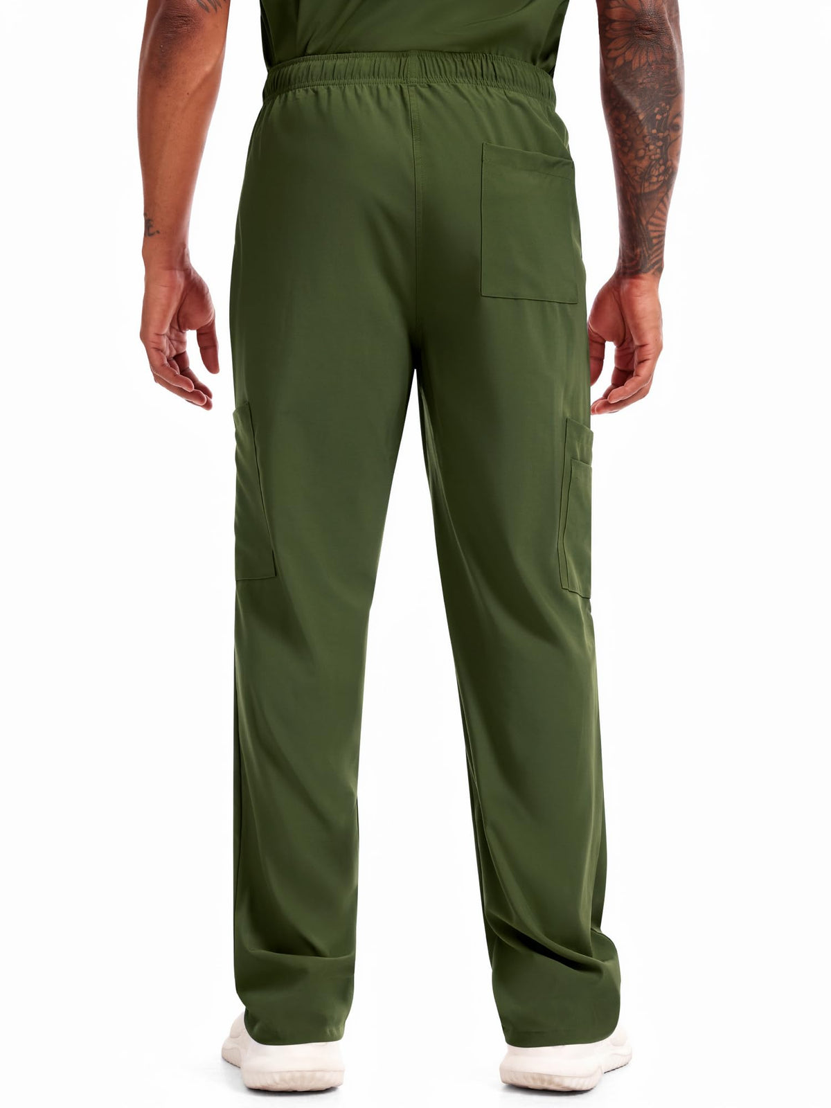 CST11P11 Men's Straight-Leg Scrub Pants — Olive Green — 2