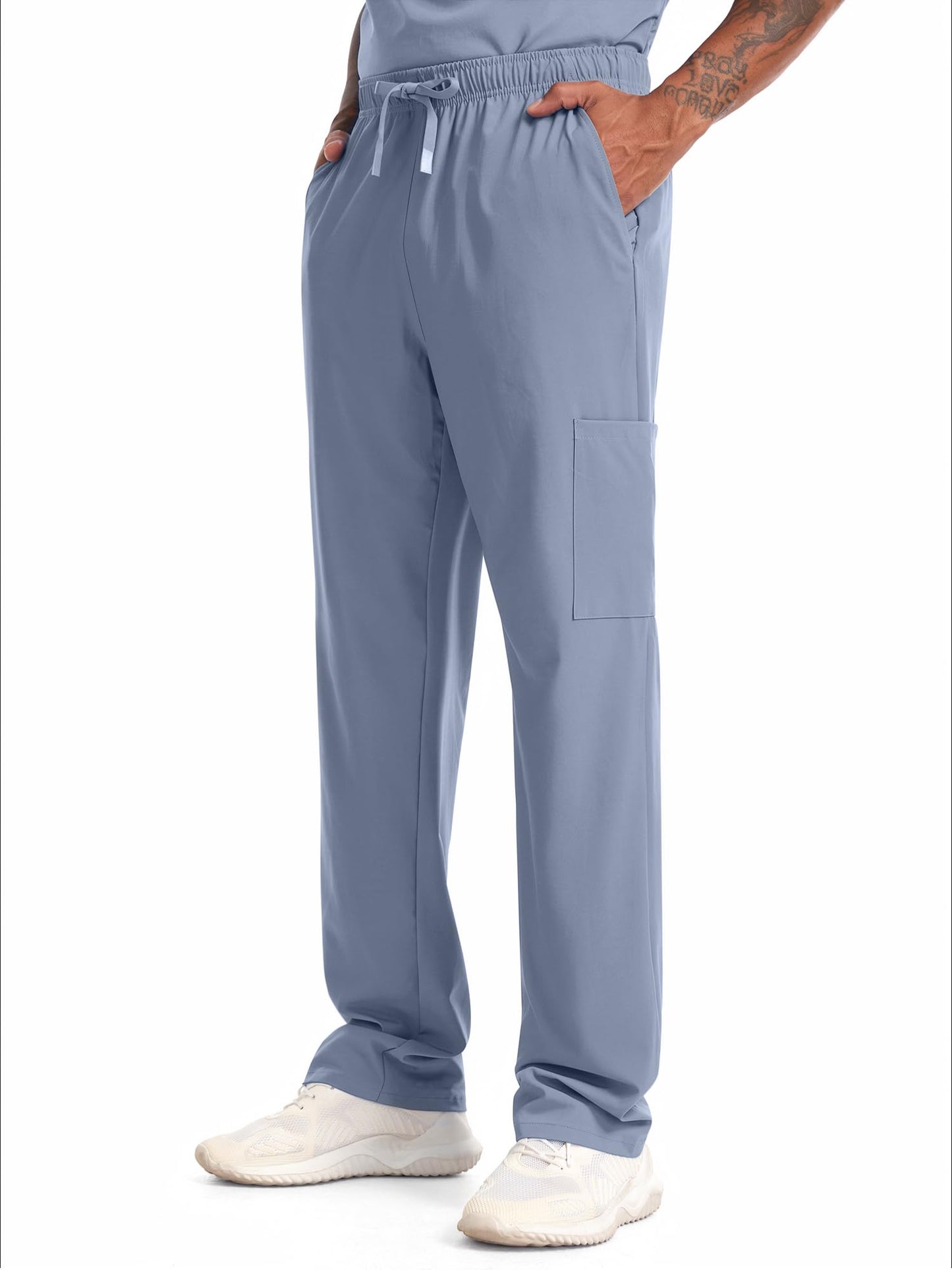 CST11P11 Men's Straight-Leg Scrub Pants — Rock Grey — 3