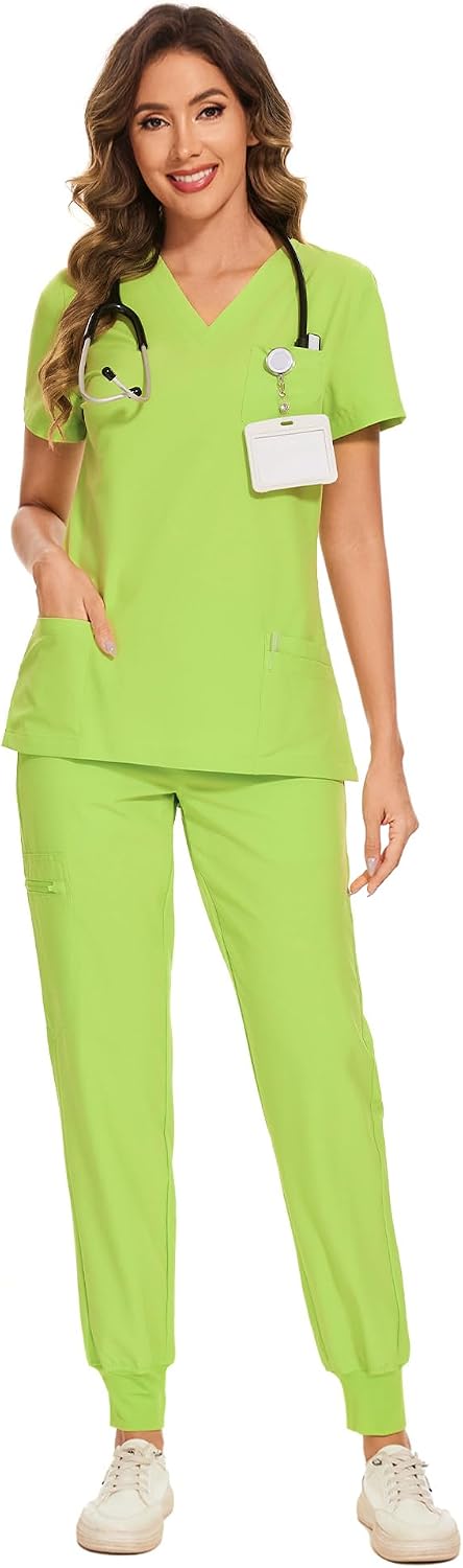 Luna Scrub Set — Apple Green — 1