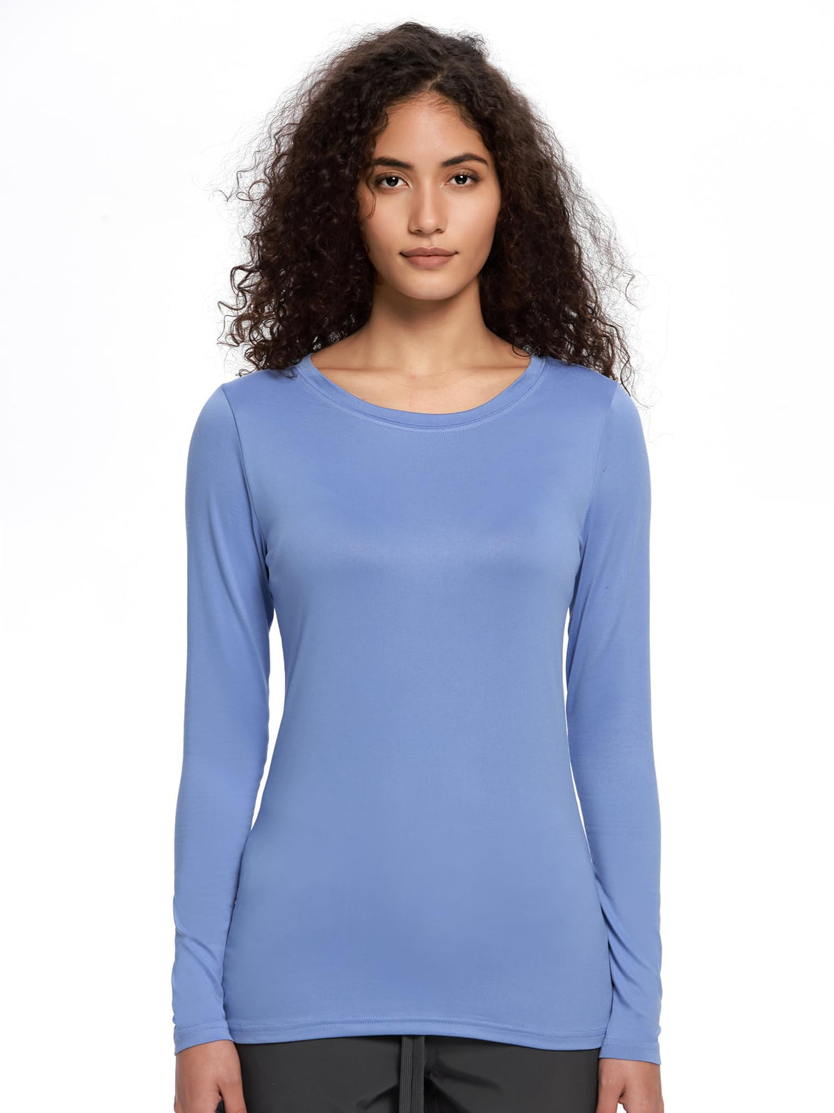 Mira Long Sleeve Crew Neck Underscrub 2-Pack — Ceil Blue/Ceil Blue — 5