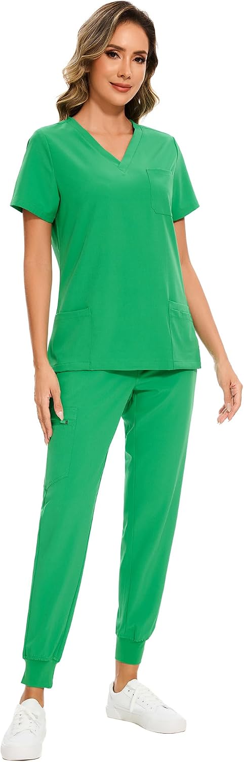Luna Scrub Set — Deep Mint Green — 3