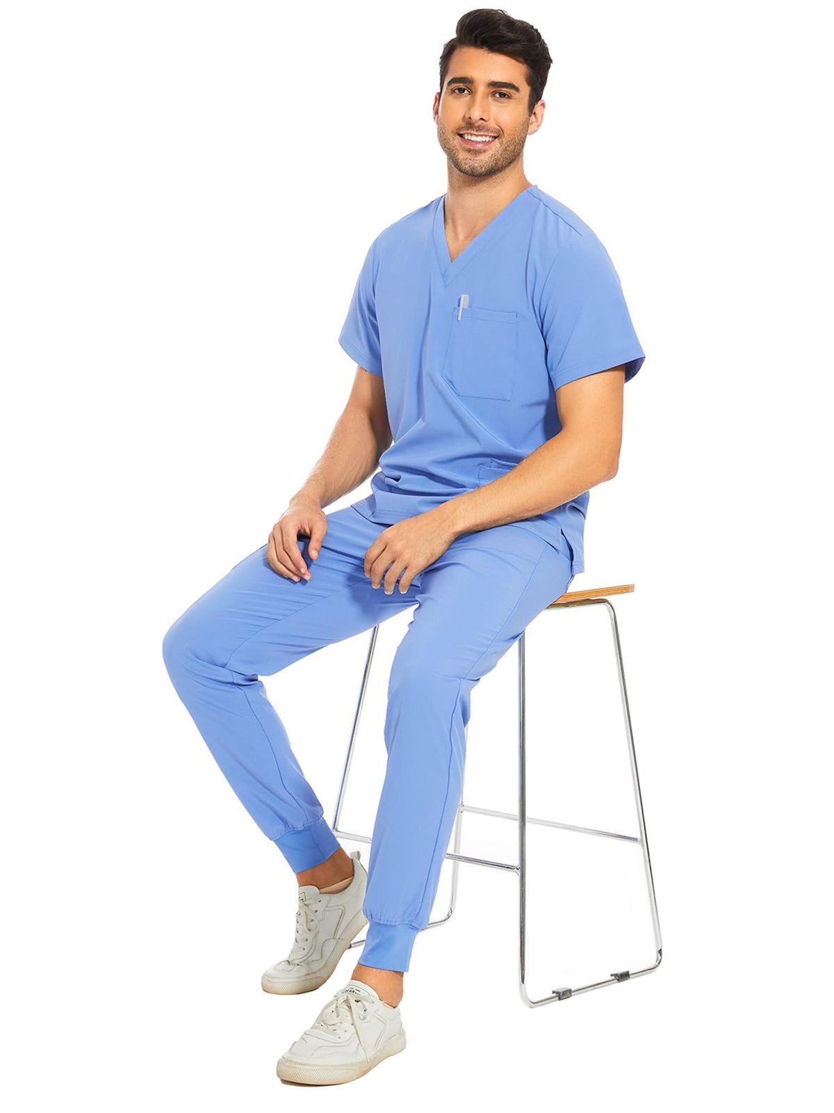 Lunar Scrub Set — True Ceil Blue — 6