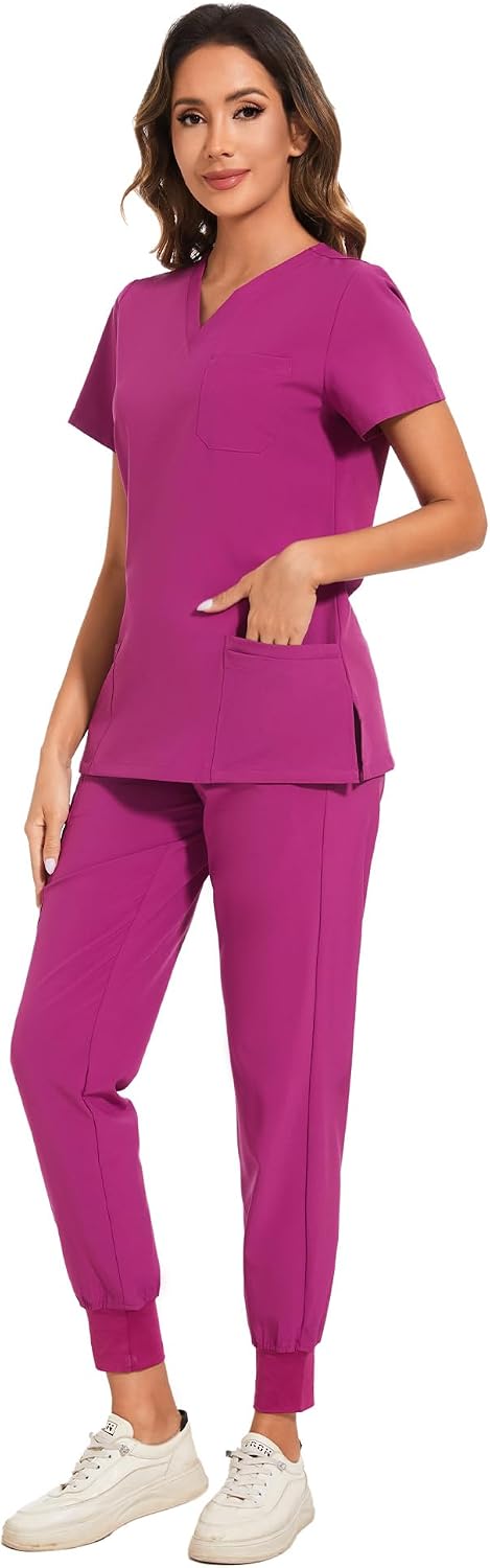 Luna Scrub Set — Azalea Pink — 3