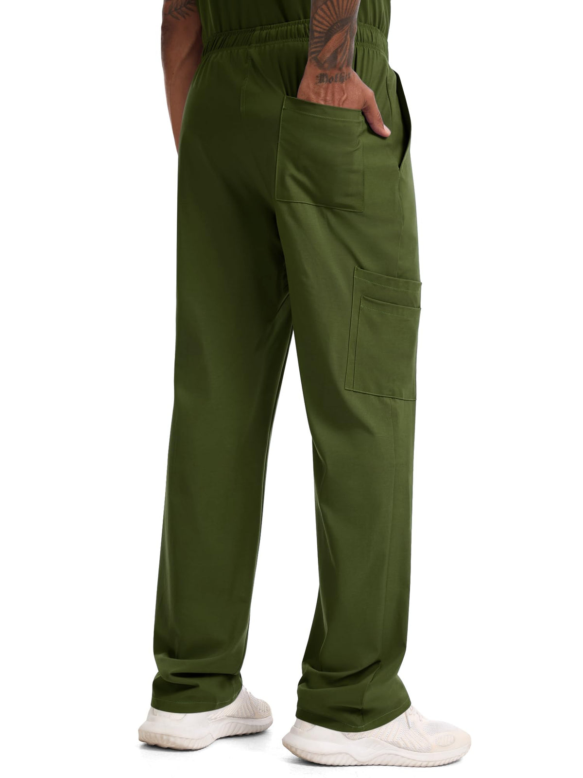 CST11P11 Men's Straight-Leg Scrub Pants — Olive Green — 7