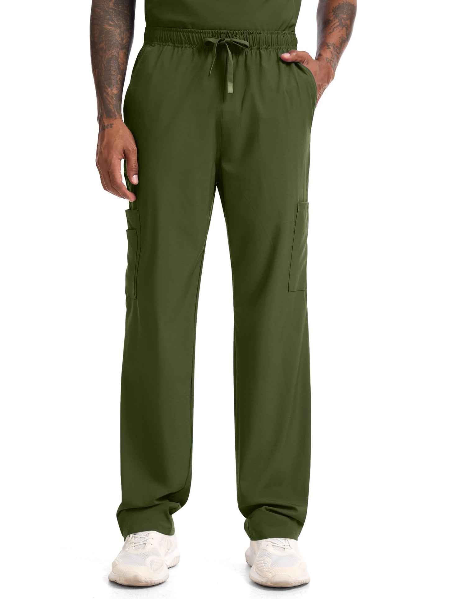 CST11P11 Men's Straight-Leg Scrub Pants — Olive Green — 6