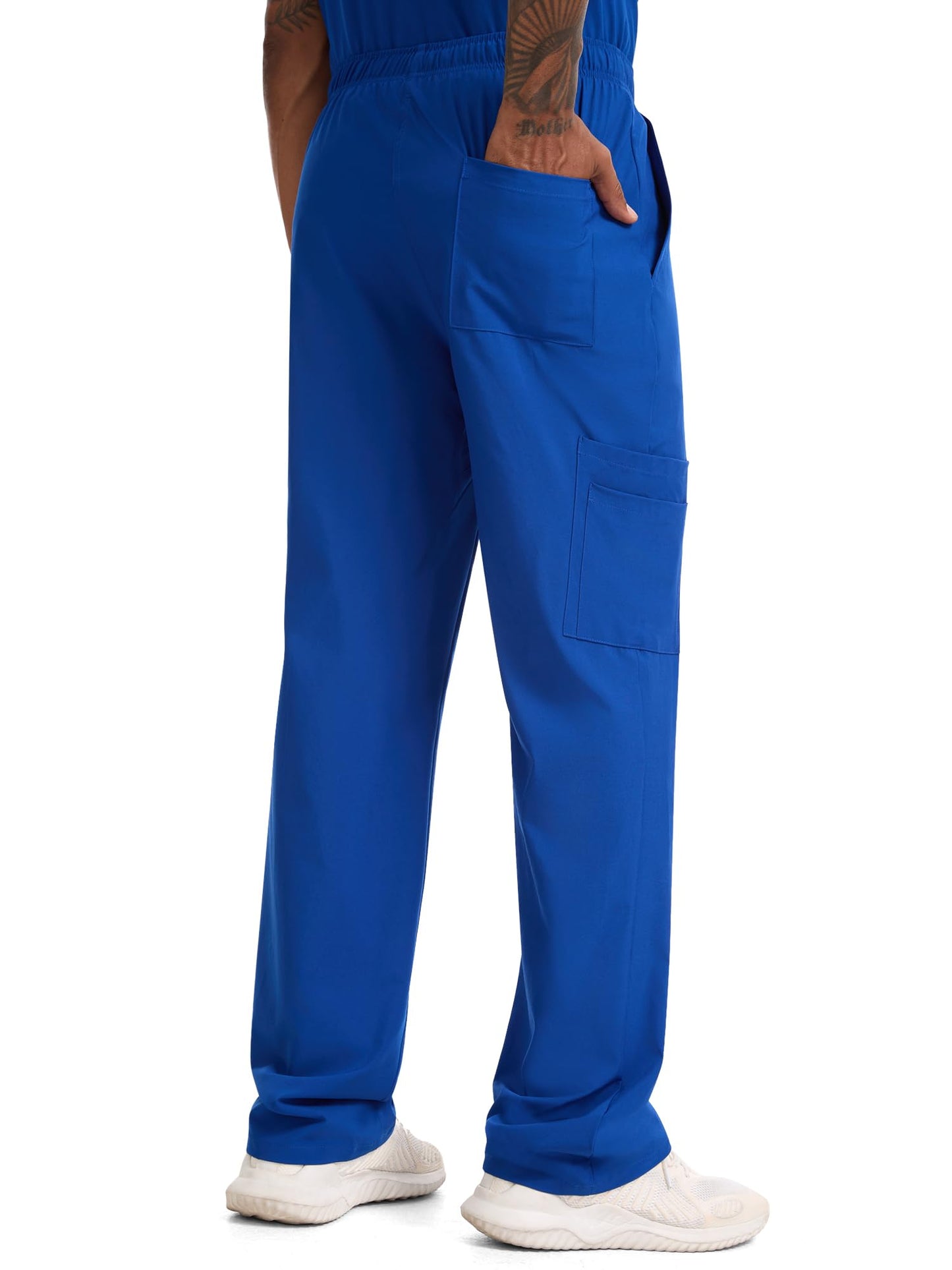 CST11P11 Men's Straight-Leg Scrub Pants — Royal Blue — 7