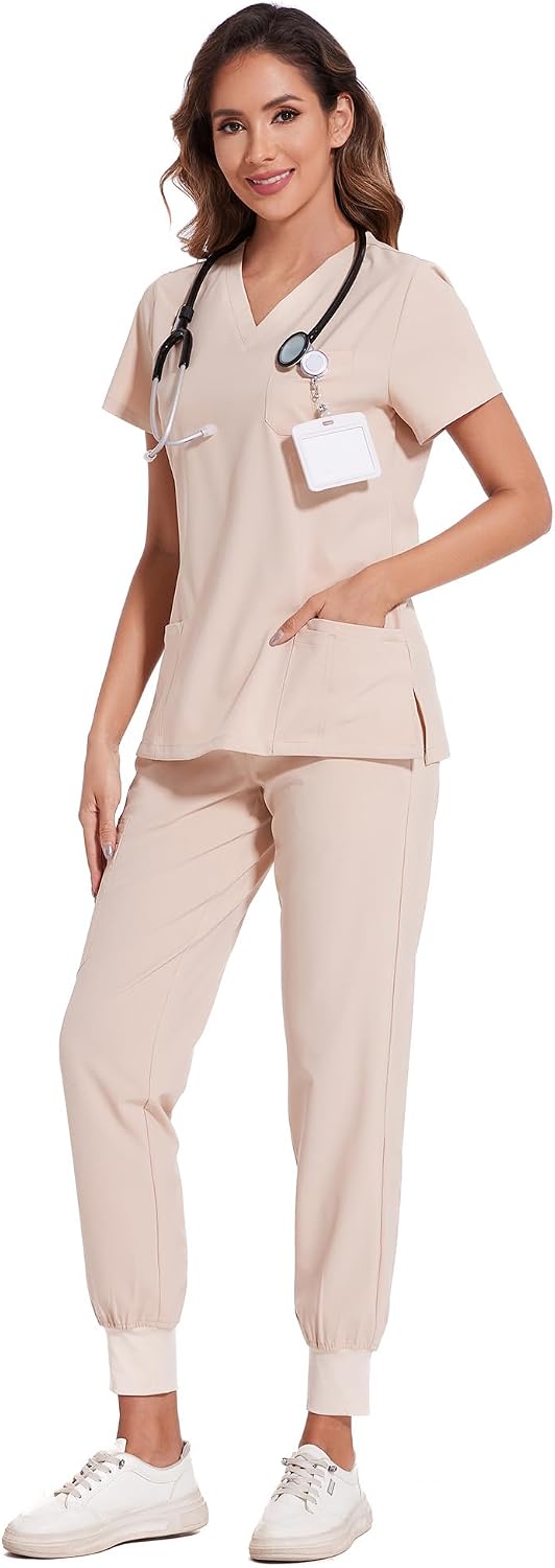 Luna Scrub Set — Light Khaki — 3