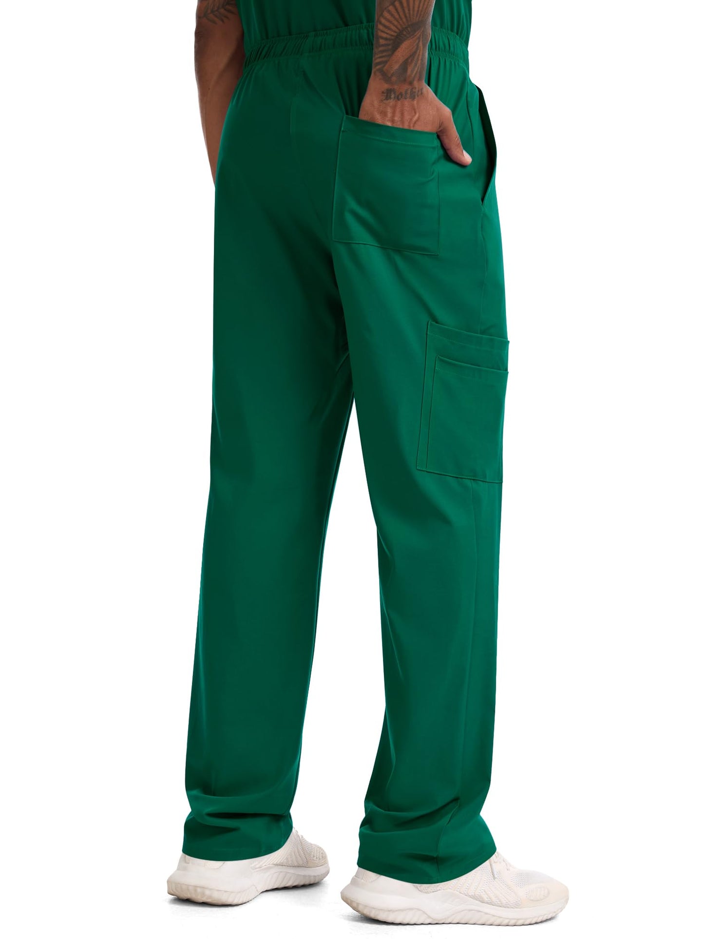 CST11P11 Men's Straight-Leg Scrub Pants — Hunter Green — 7