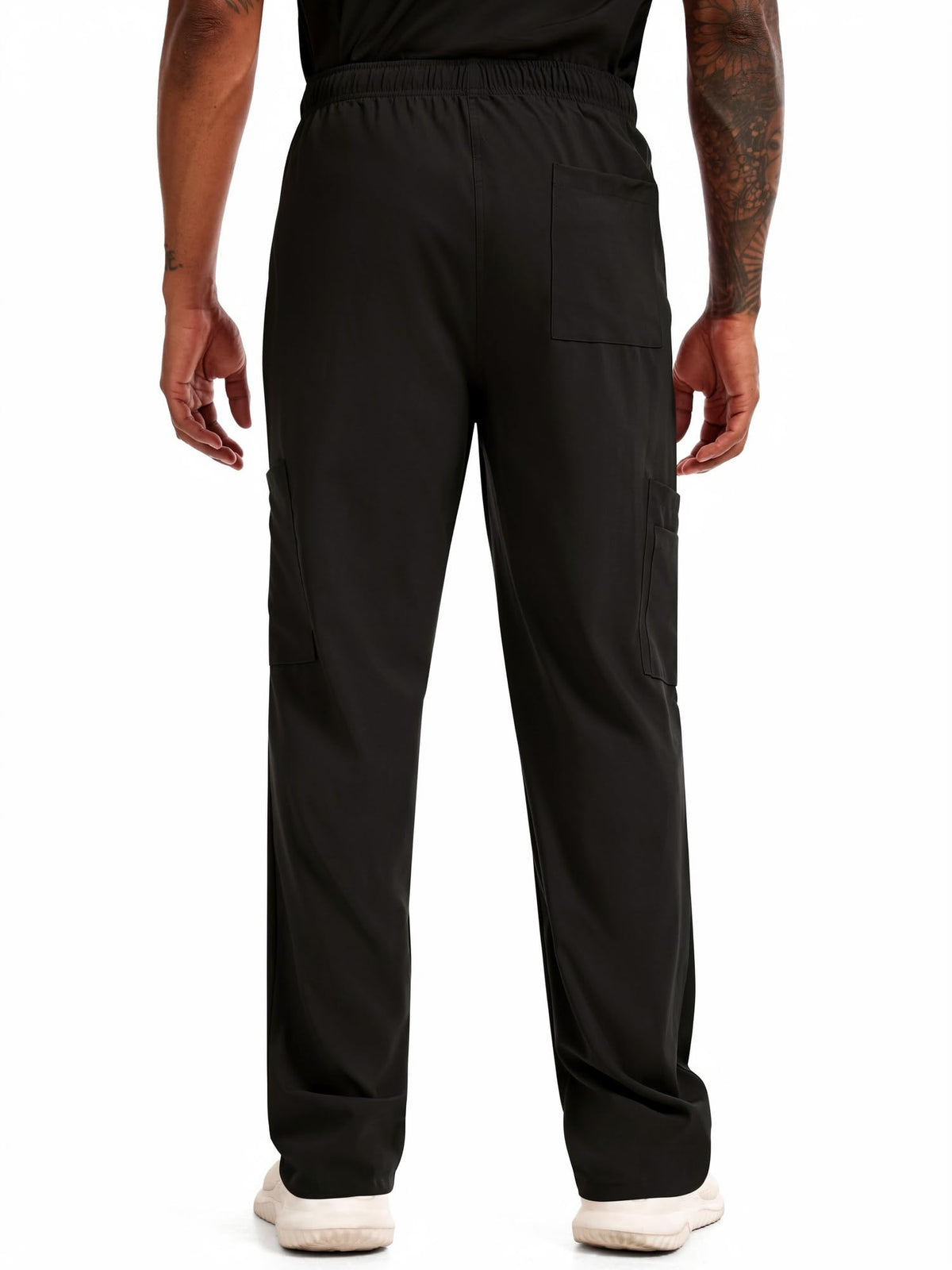 CST11P11 Men's Straight-Leg Scrub Pants — Black — 2