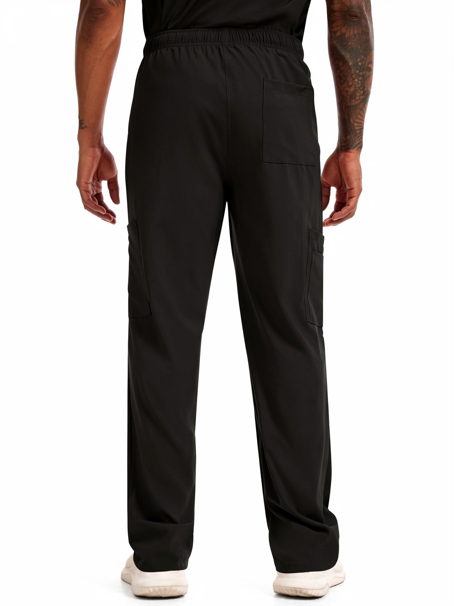 CST11P11 Men's Straight-Leg Scrub Pants — Black — 2