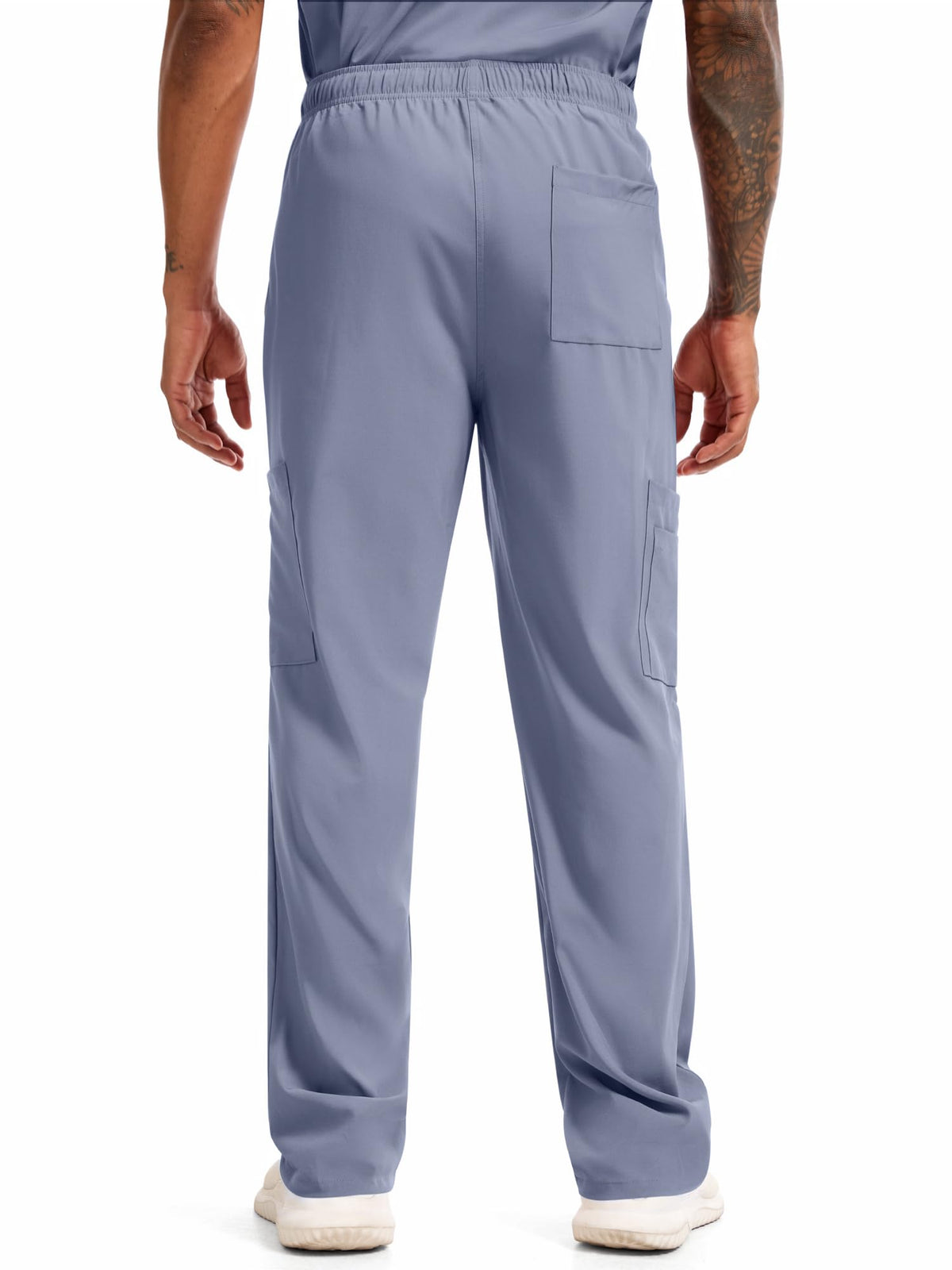 CST11P11 Men's Straight-Leg Scrub Pants — Morning Mist Grey — 2