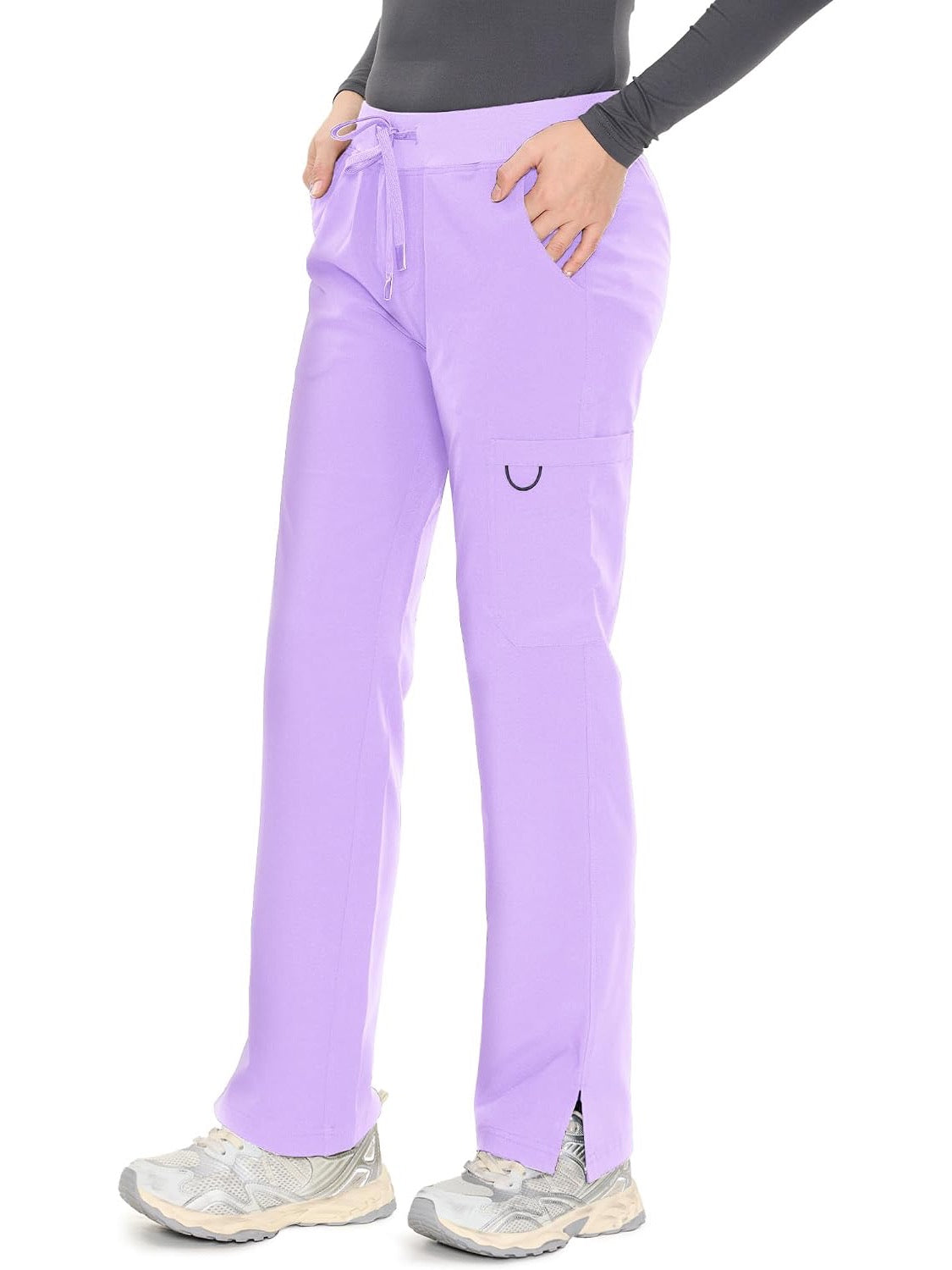 COZYFIT women's light purple straight-leg cargo scrub pants - image 4