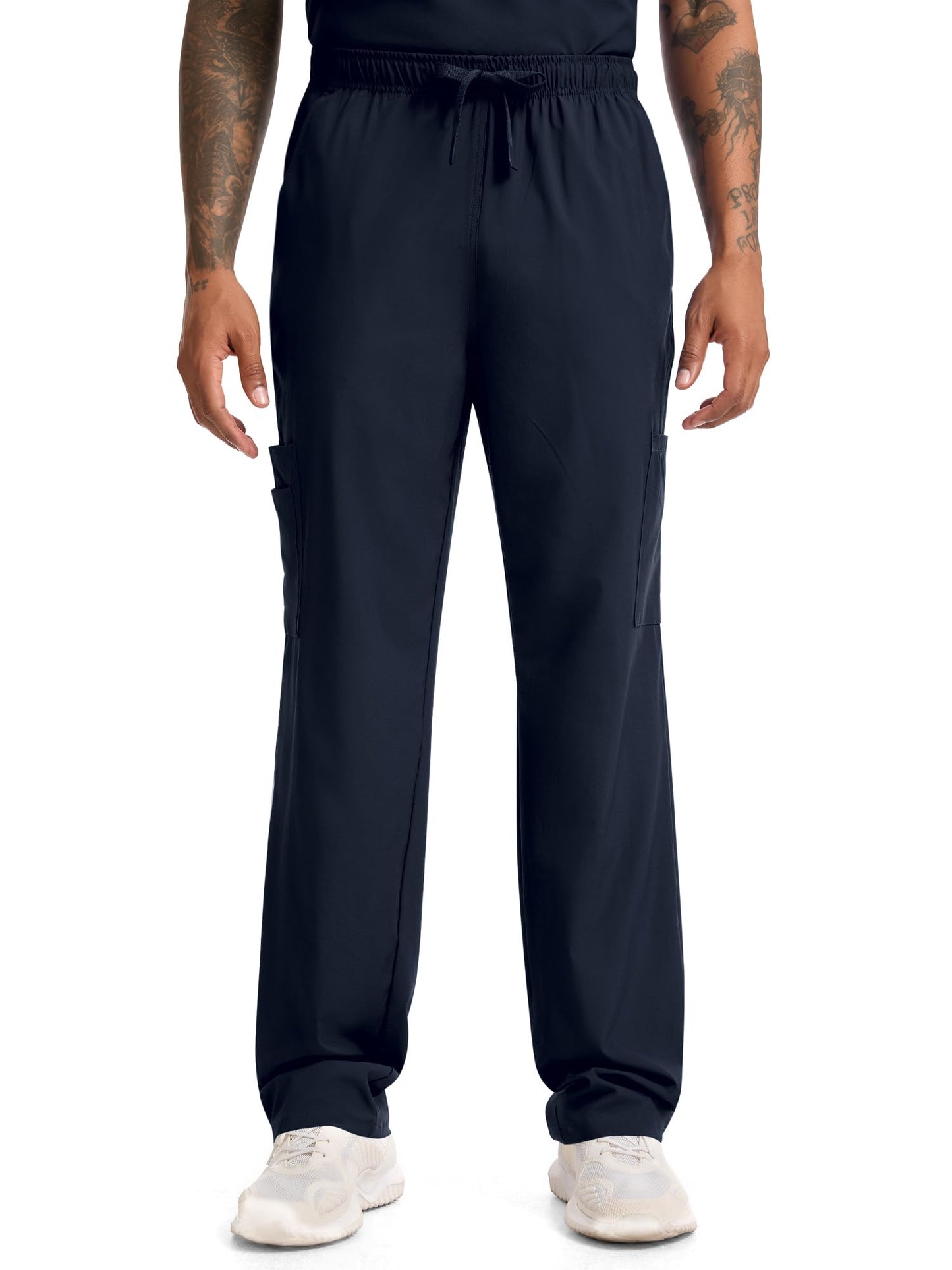 CST11P11 Men's Straight-Leg Scrub Pants — Navy Blue — 1