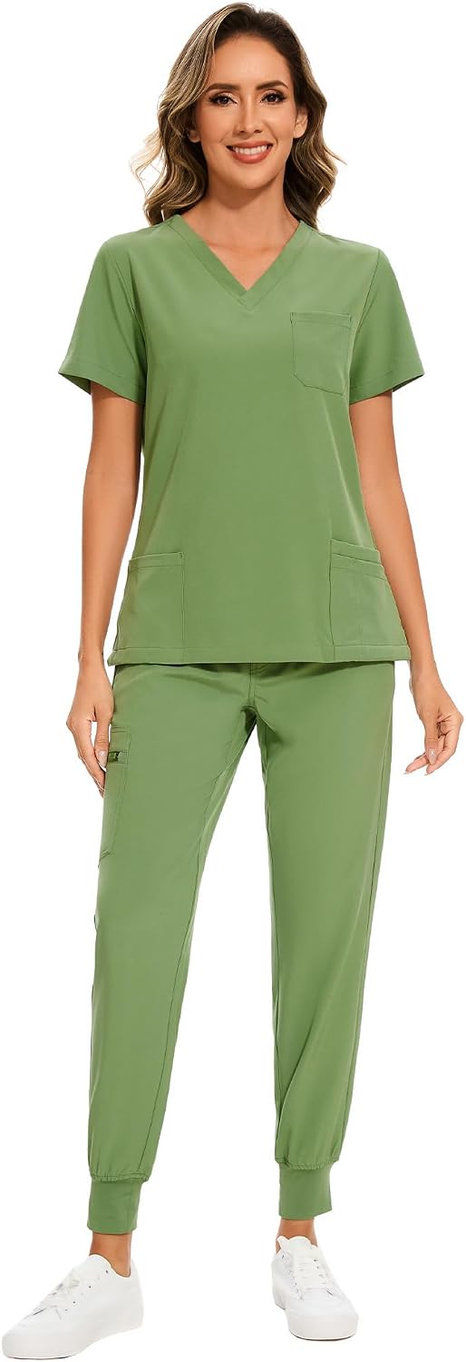 Luna Scrub Set — Beanstalk Green — 1