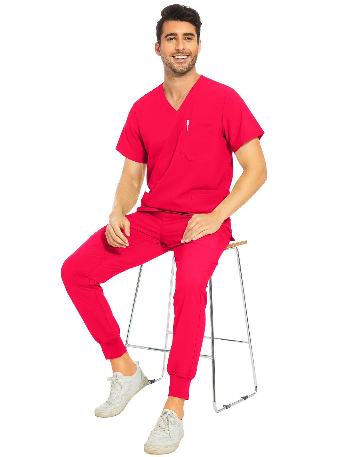 Lunar Scrub Set — Viva Magenta — 6