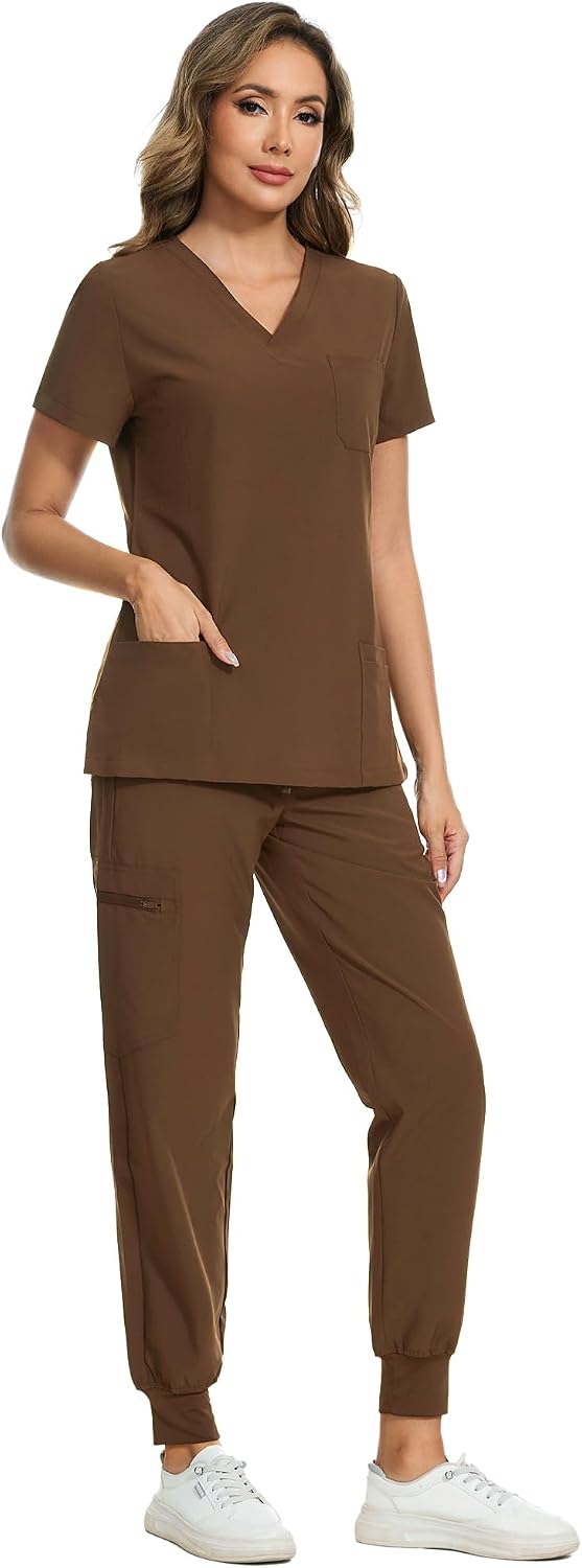 Luna Scrub Set — Brown — 3