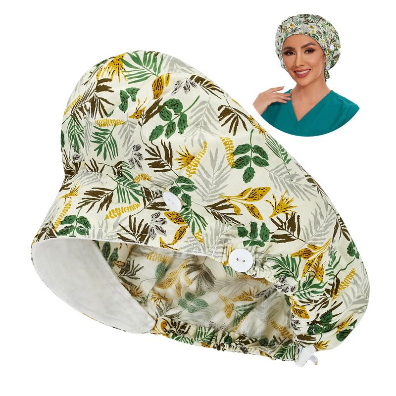 Adjustable Button Scrub Cap — B10- Safari Mist — Single Layer — 1