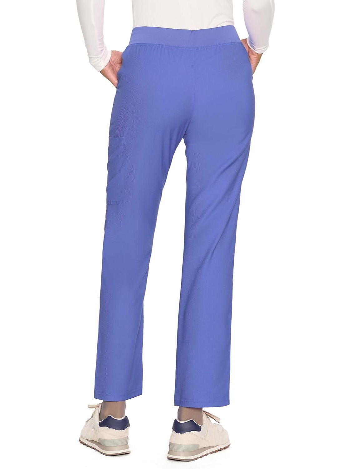 COZYFIT women's ceil blue straight-leg cargo scrub pants - image 4