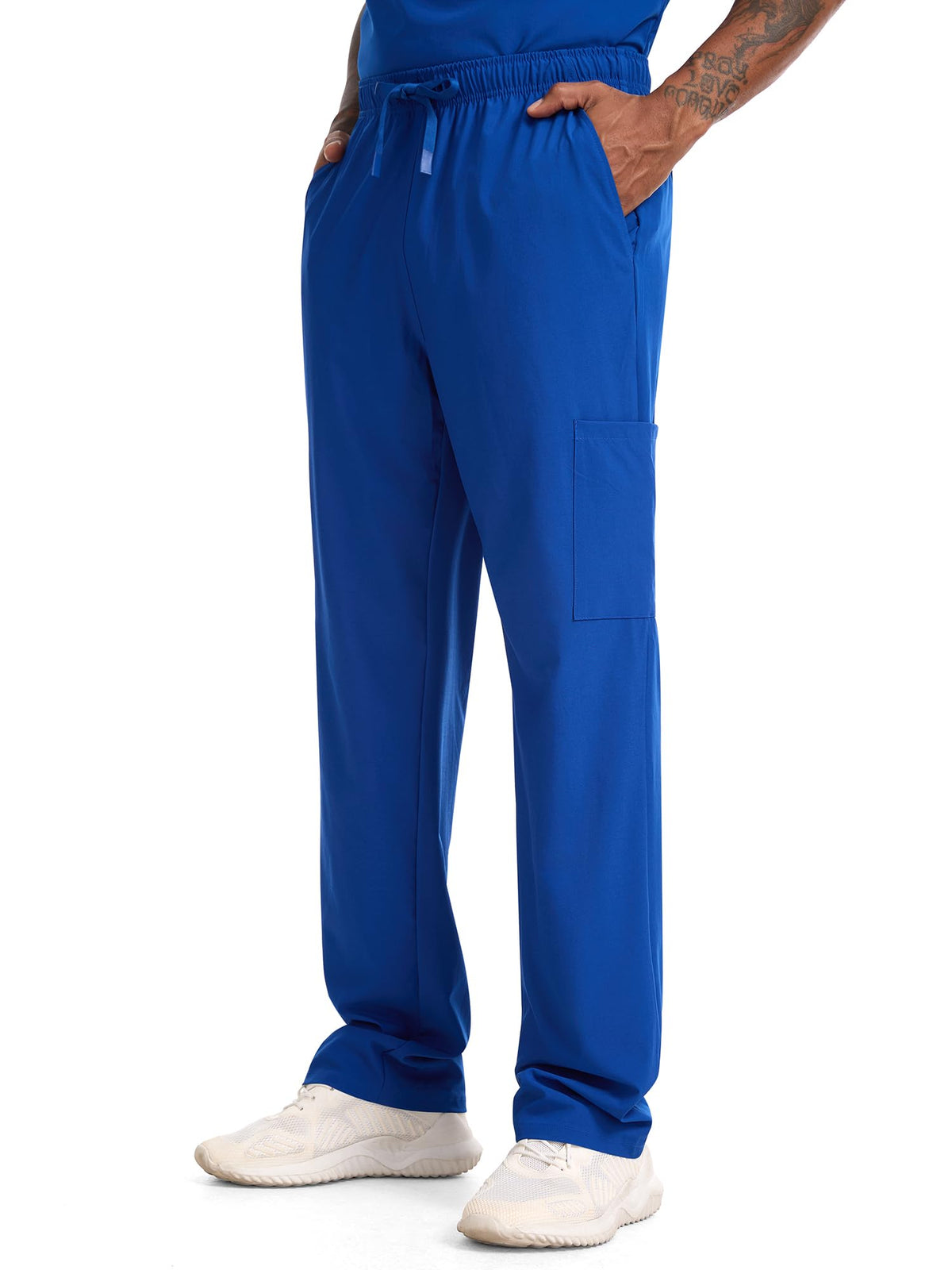 CST11P11 Men's Straight-Leg Scrub Pants — Royal Blue — 3