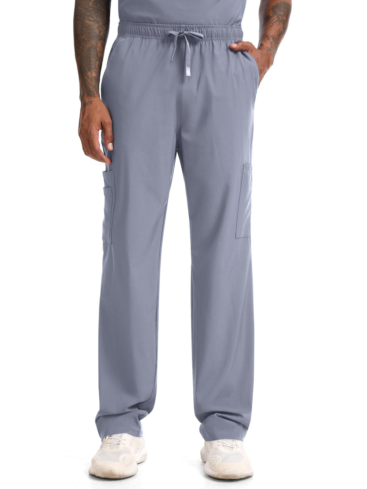 CST11P11 Men's Straight-Leg Scrub Pants — Morning Mist Grey — 6