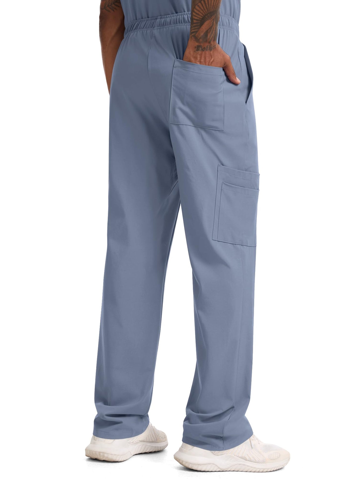 CST11P11 Men's Straight-Leg Scrub Pants — Rock Grey — 7