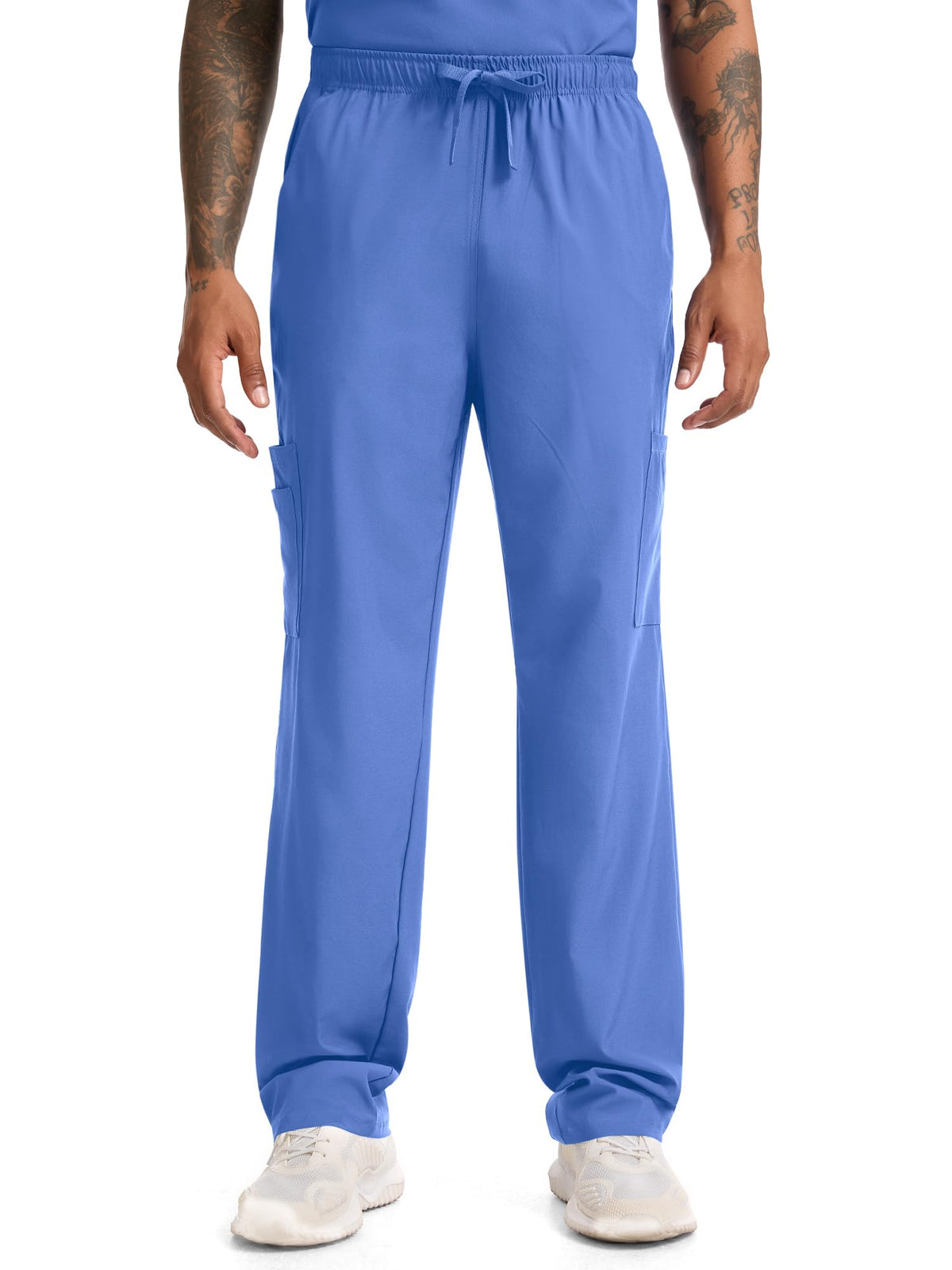 CST11P11 Men's Straight-Leg Scrub Pants — Ceil Blue — 1