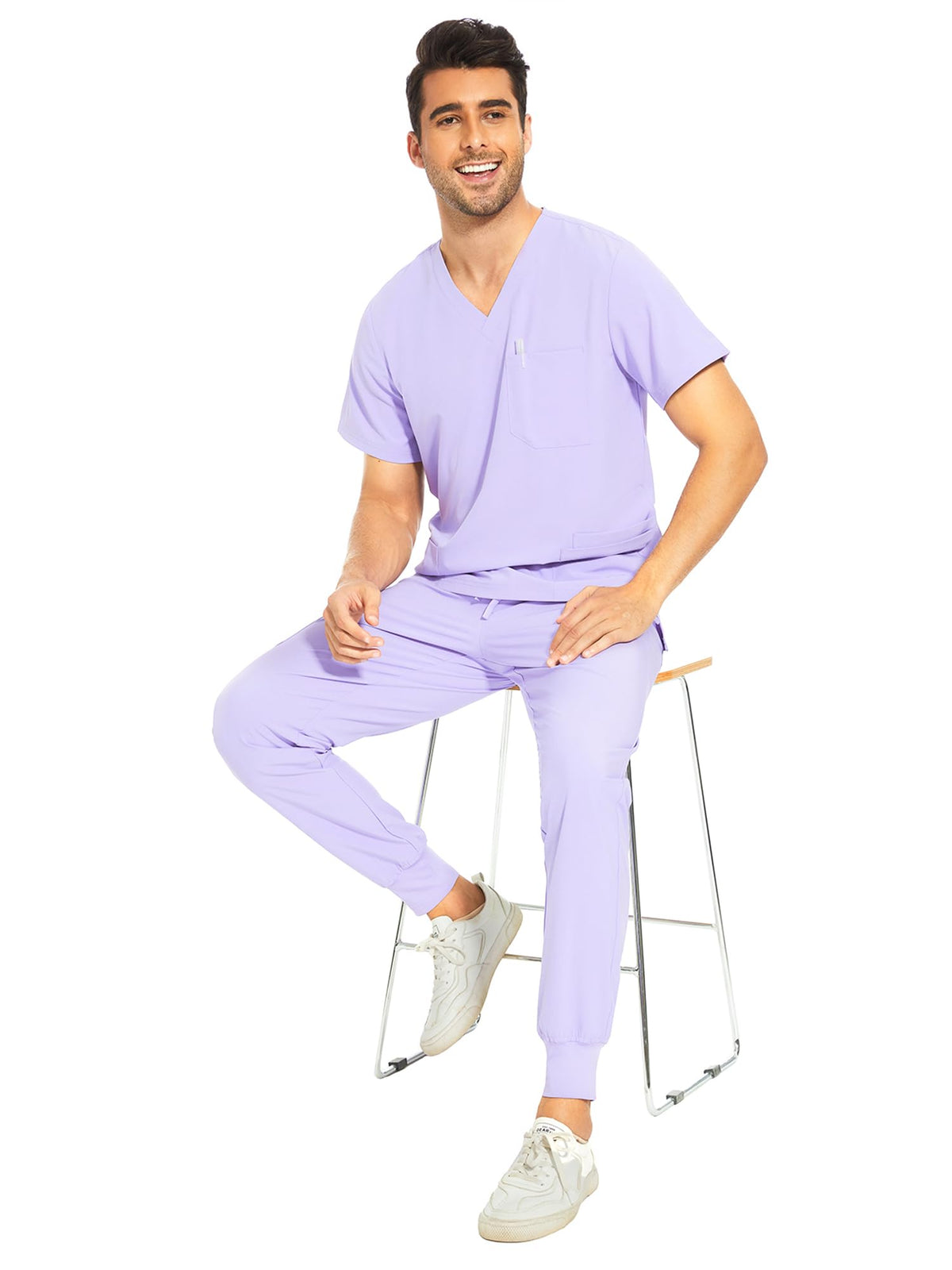 Lunar Scrub Set — Light Lilac Purple — 6